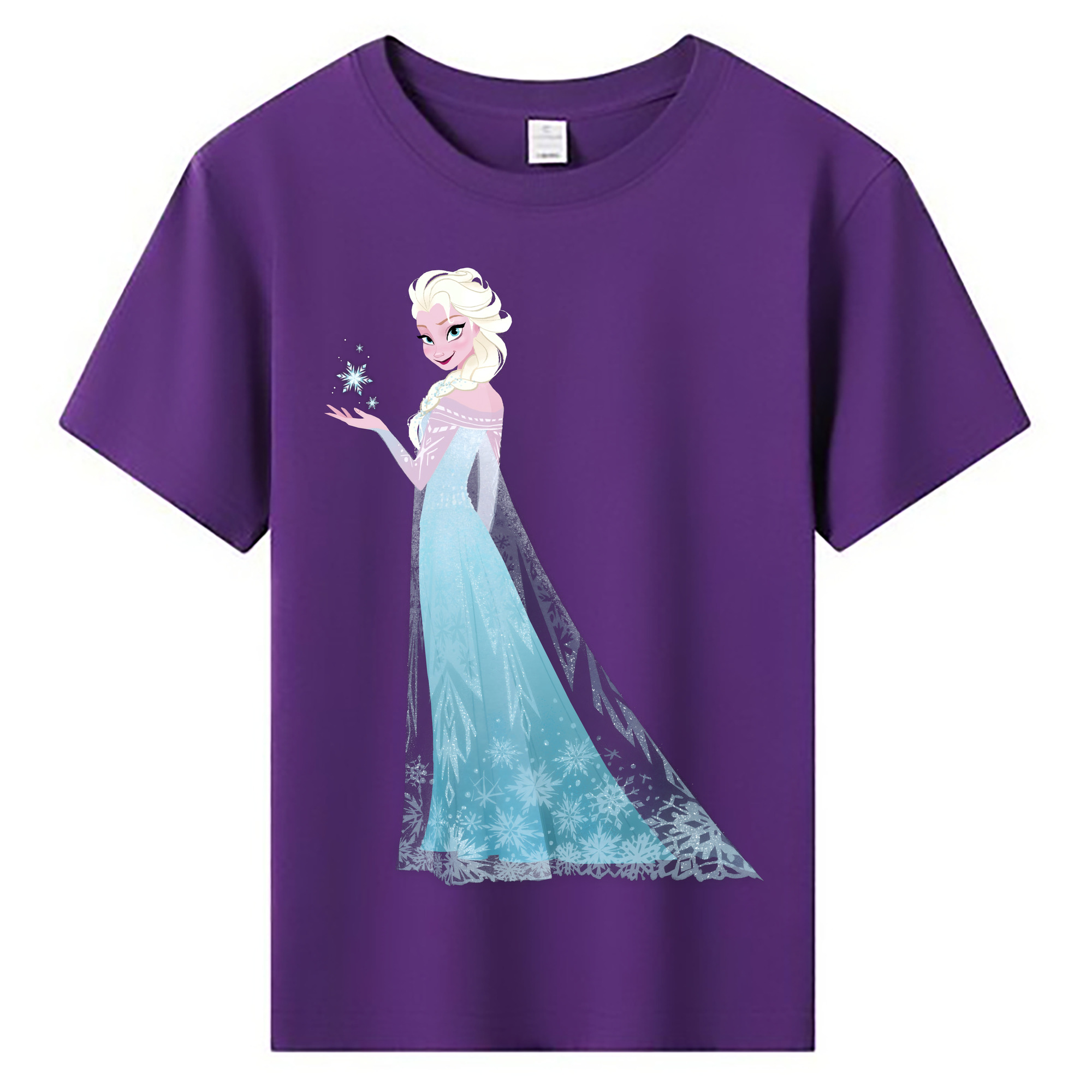 （画像用） アナと雪の女王 アンナ エルサ Frozen Anna Elsa 綿100％キッズTシャツ（フロントプリント）