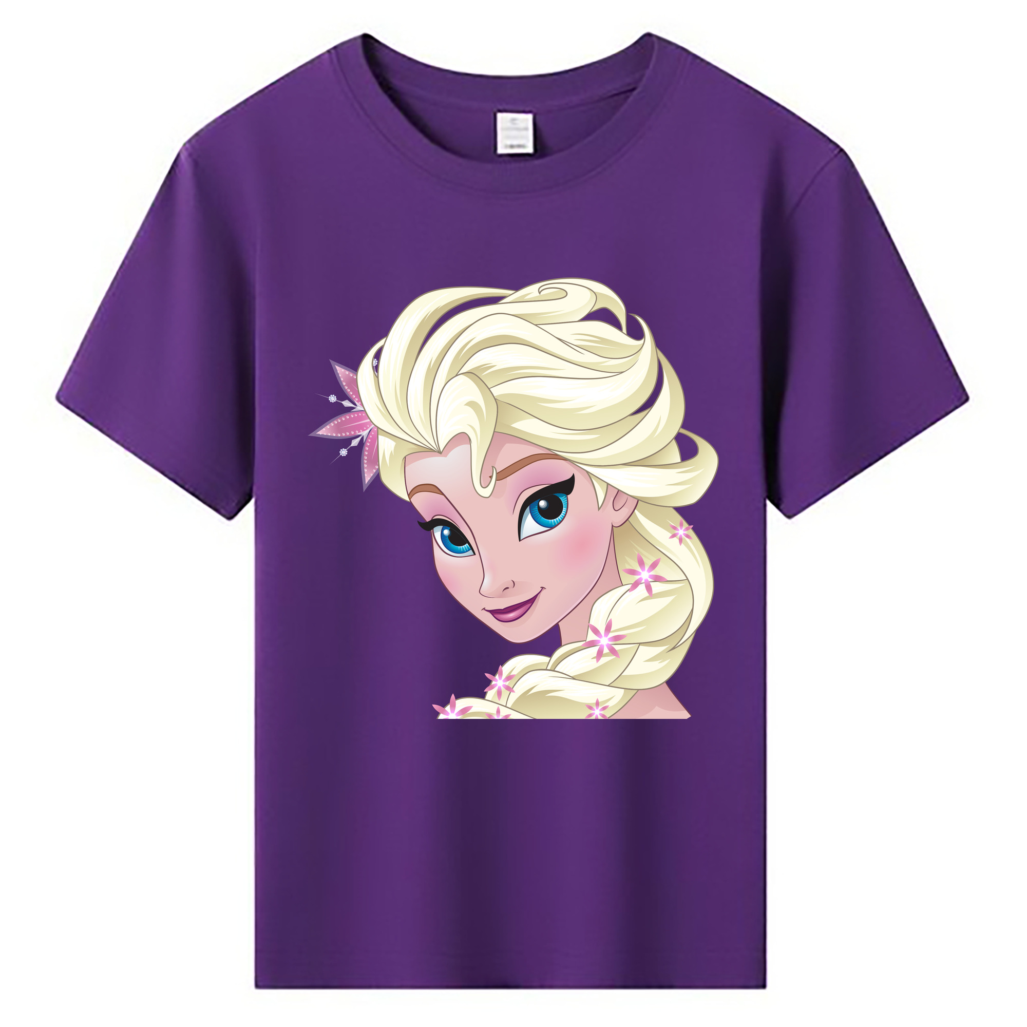 （画像用） アナと雪の女王 アンナ エルサ Frozen Anna Elsa 綿100％キッズTシャツ（フロントプリント）