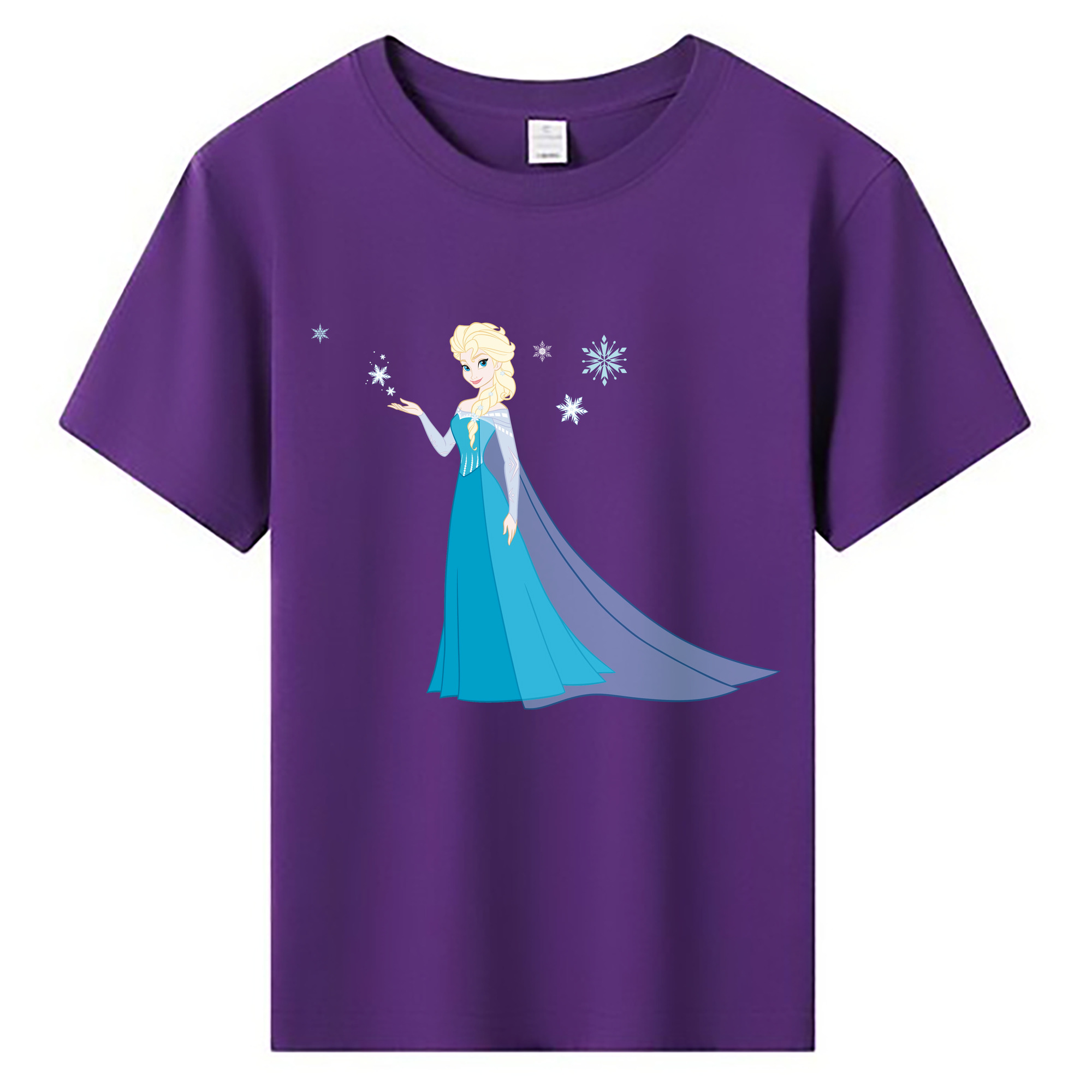 （画像用） アナと雪の女王 アンナ エルサ Frozen Anna Elsa 綿100％キッズTシャツ（フロントプリント）