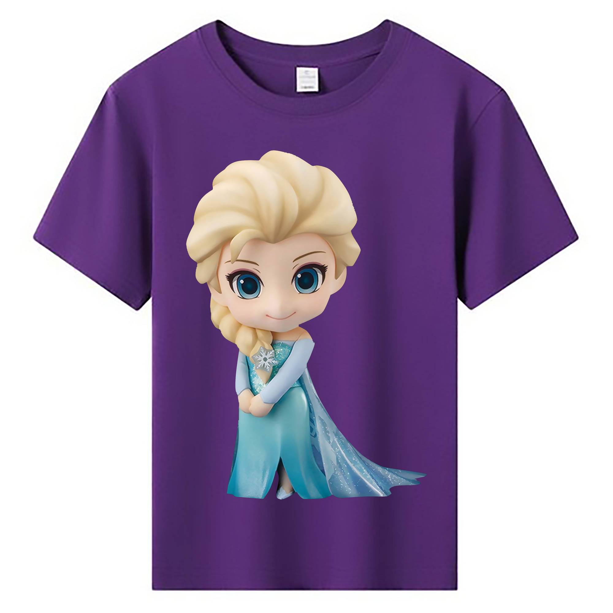 （画像用） アナと雪の女王 アンナ エルサ Frozen Anna Elsa 綿100％キッズTシャツ（フロントプリント）
