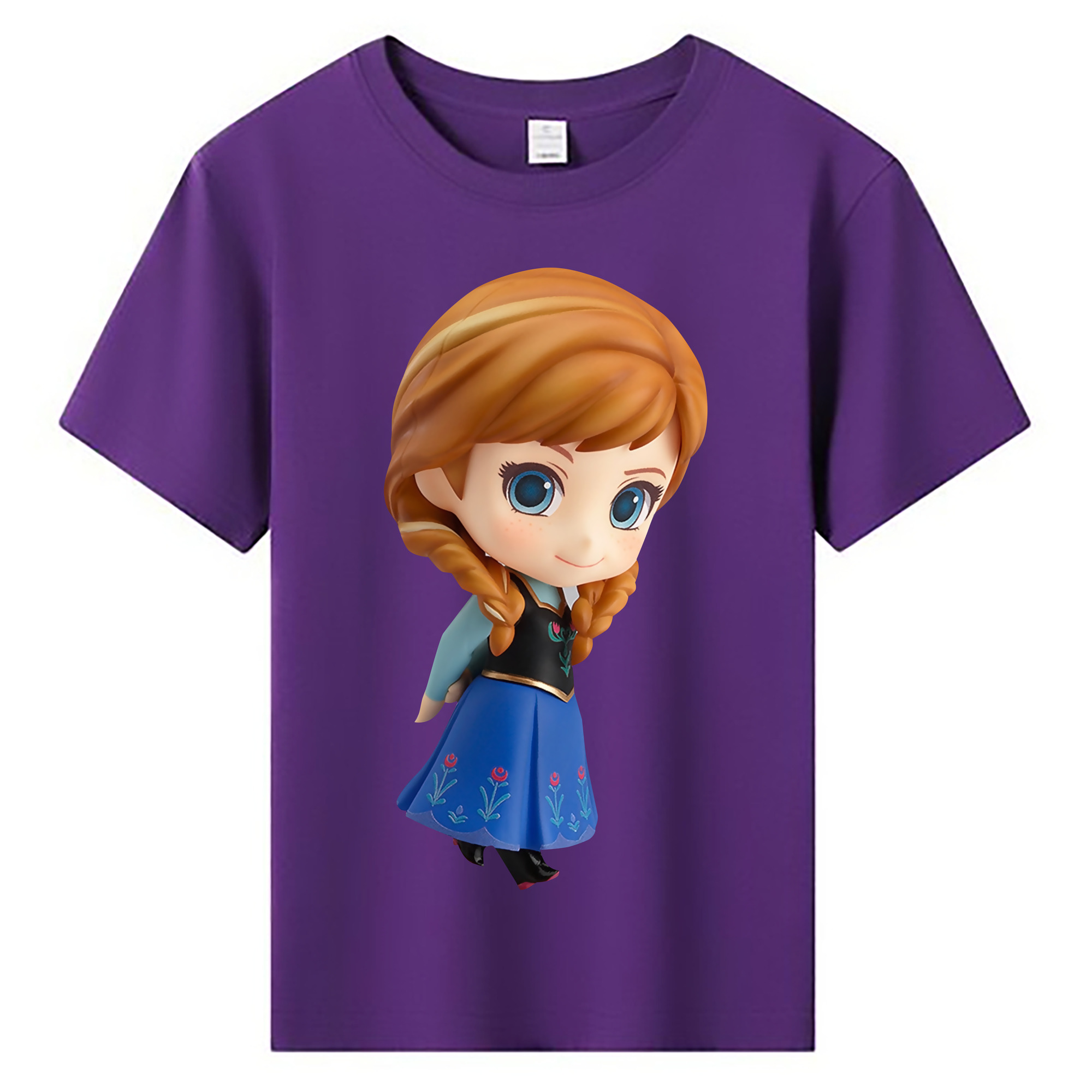 （画像用） アナと雪の女王 アンナ エルサ Frozen Anna Elsa 綿100％キッズTシャツ（フロントプリント）
