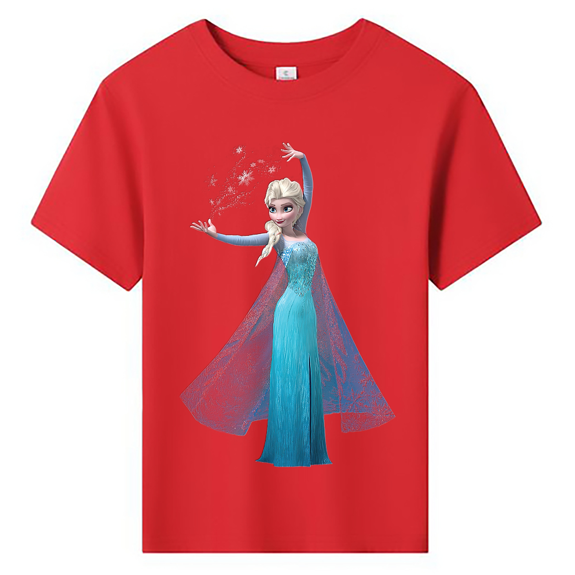 （画像用） アナと雪の女王 アンナ エルサ Frozen Anna Elsa 綿100％キッズTシャツ（フロントプリント）