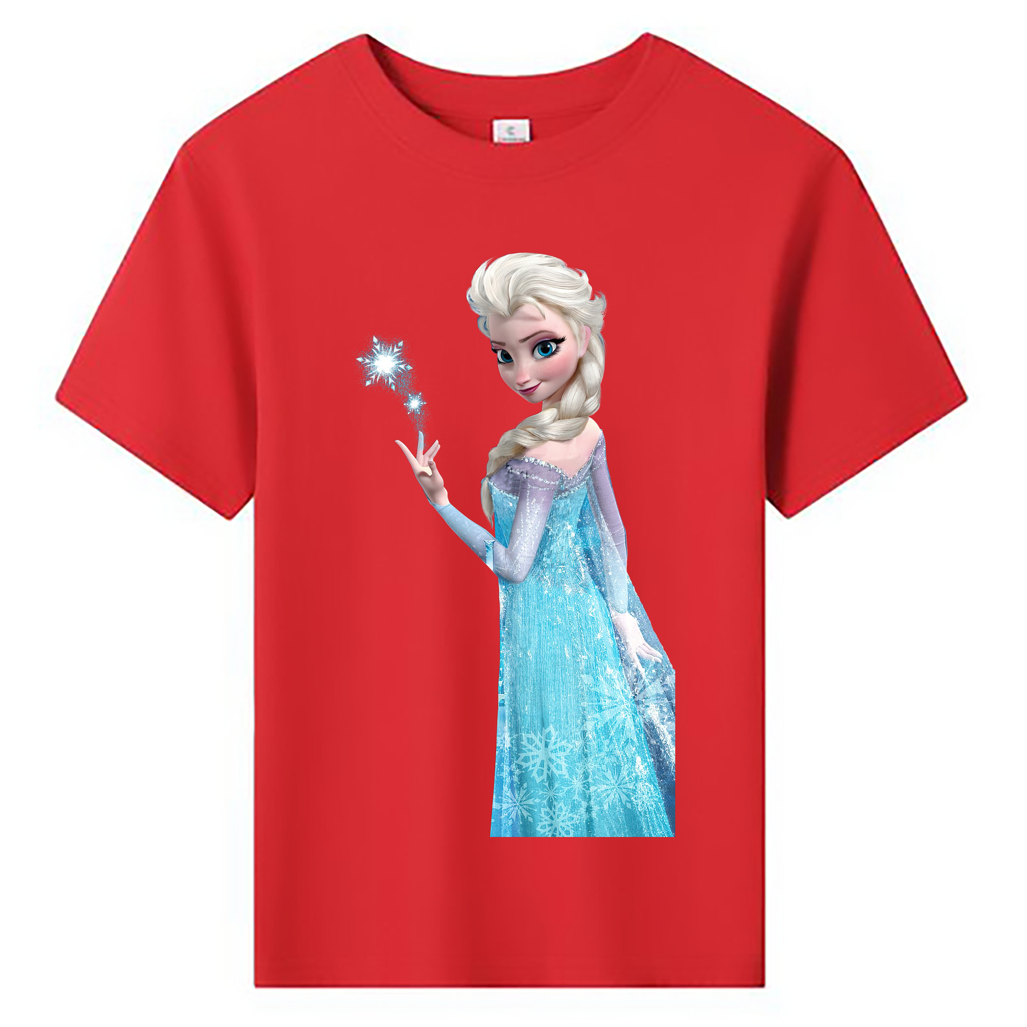 （画像用） アナと雪の女王 アンナ エルサ Frozen Anna Elsa 綿100％キッズTシャツ（フロントプリント）