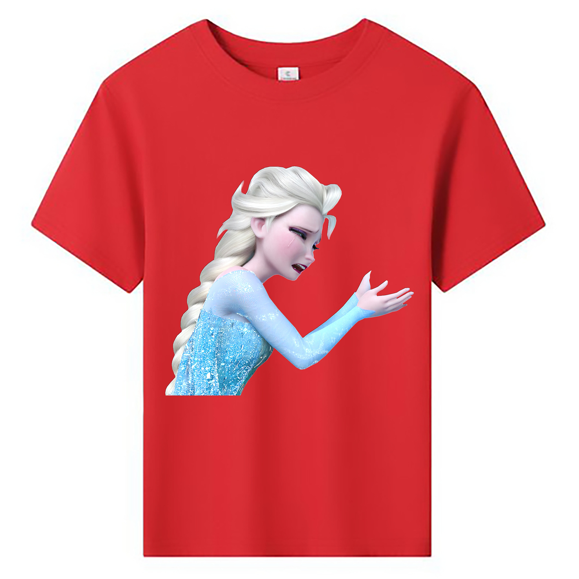 （画像用） アナと雪の女王 アンナ エルサ Frozen Anna Elsa 綿100％キッズTシャツ（フロントプリント）