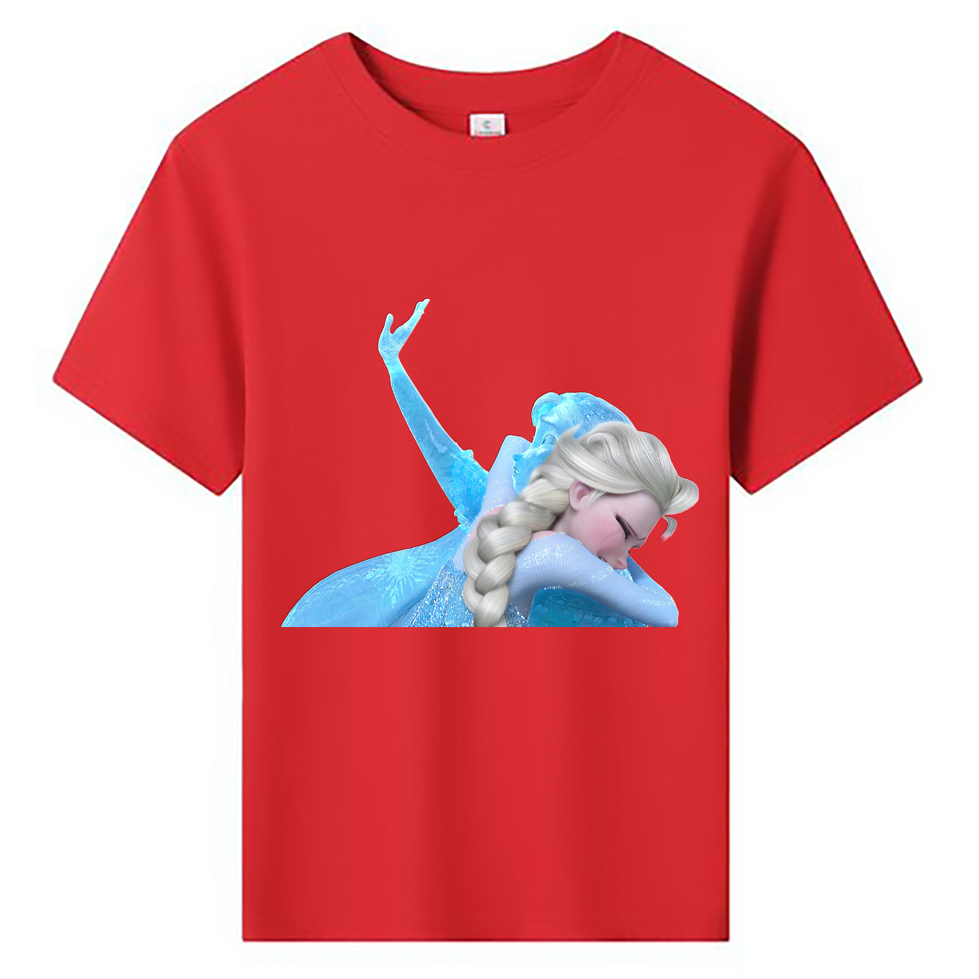 （画像用） アナと雪の女王 アンナ エルサ Frozen Anna Elsa 綿100％キッズTシャツ（フロントプリント）