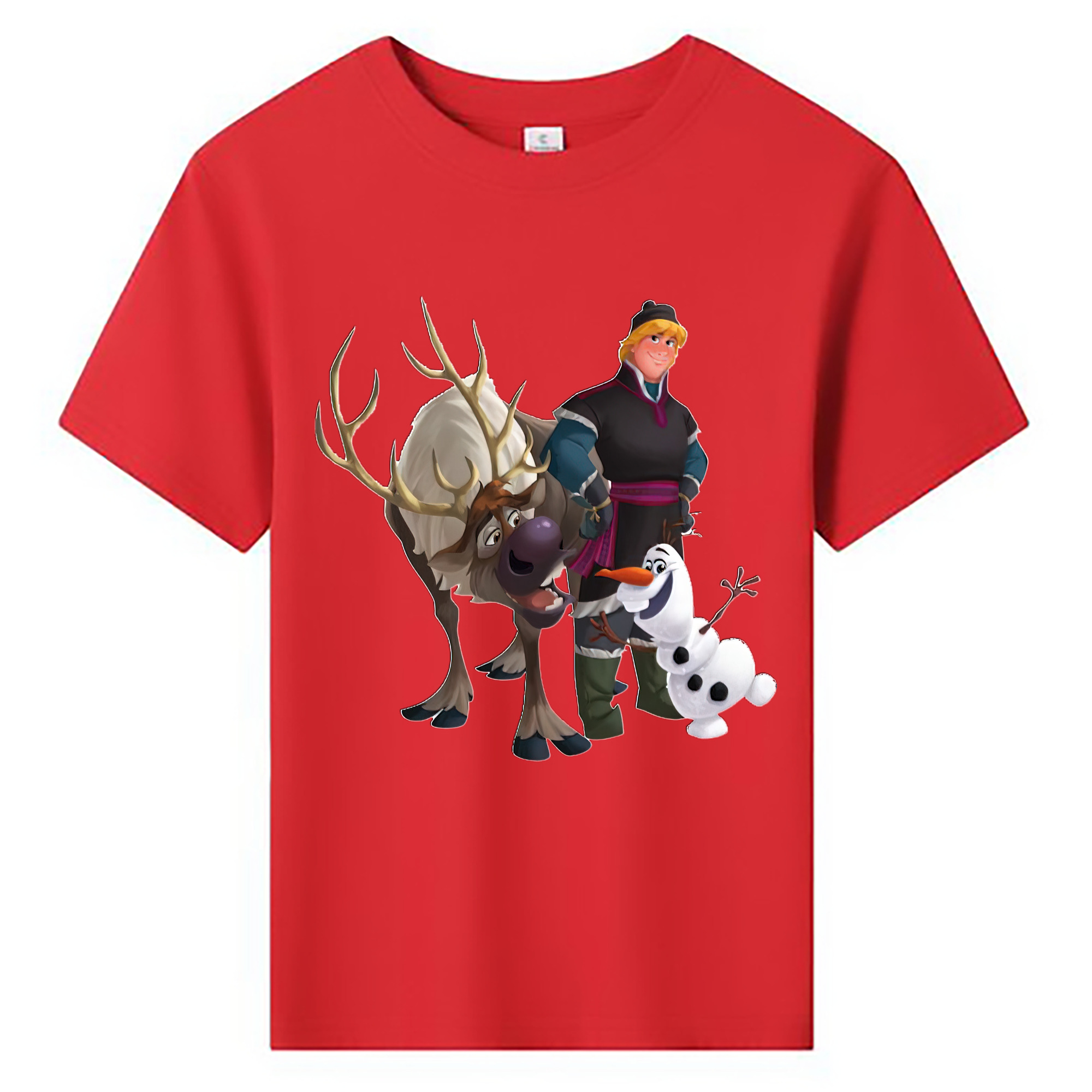 （画像用） アナと雪の女王 アンナ エルサ Frozen Anna Elsa 綿100％キッズTシャツ（フロントプリント）