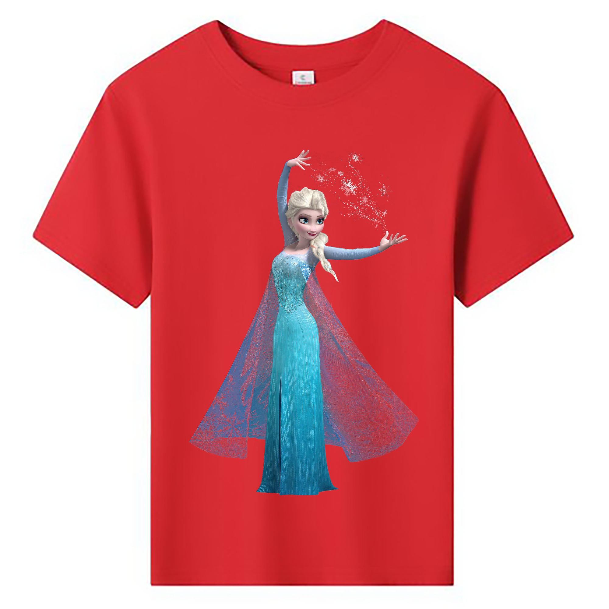 （画像用） アナと雪の女王 アンナ エルサ Frozen Anna Elsa 綿100％キッズTシャツ（フロントプリント）