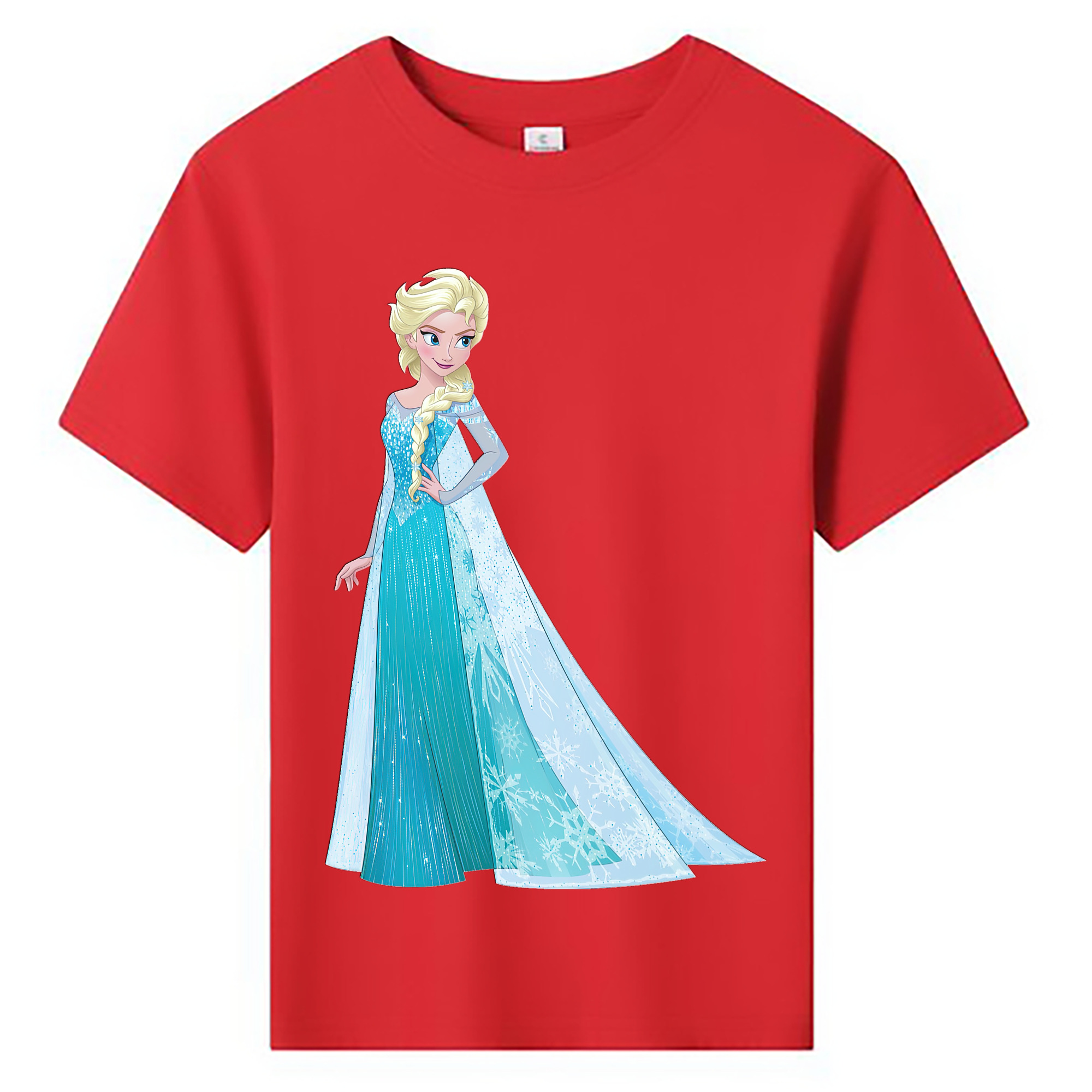 （画像用） アナと雪の女王 アンナ エルサ Frozen Anna Elsa 綿100％キッズTシャツ（フロントプリント）