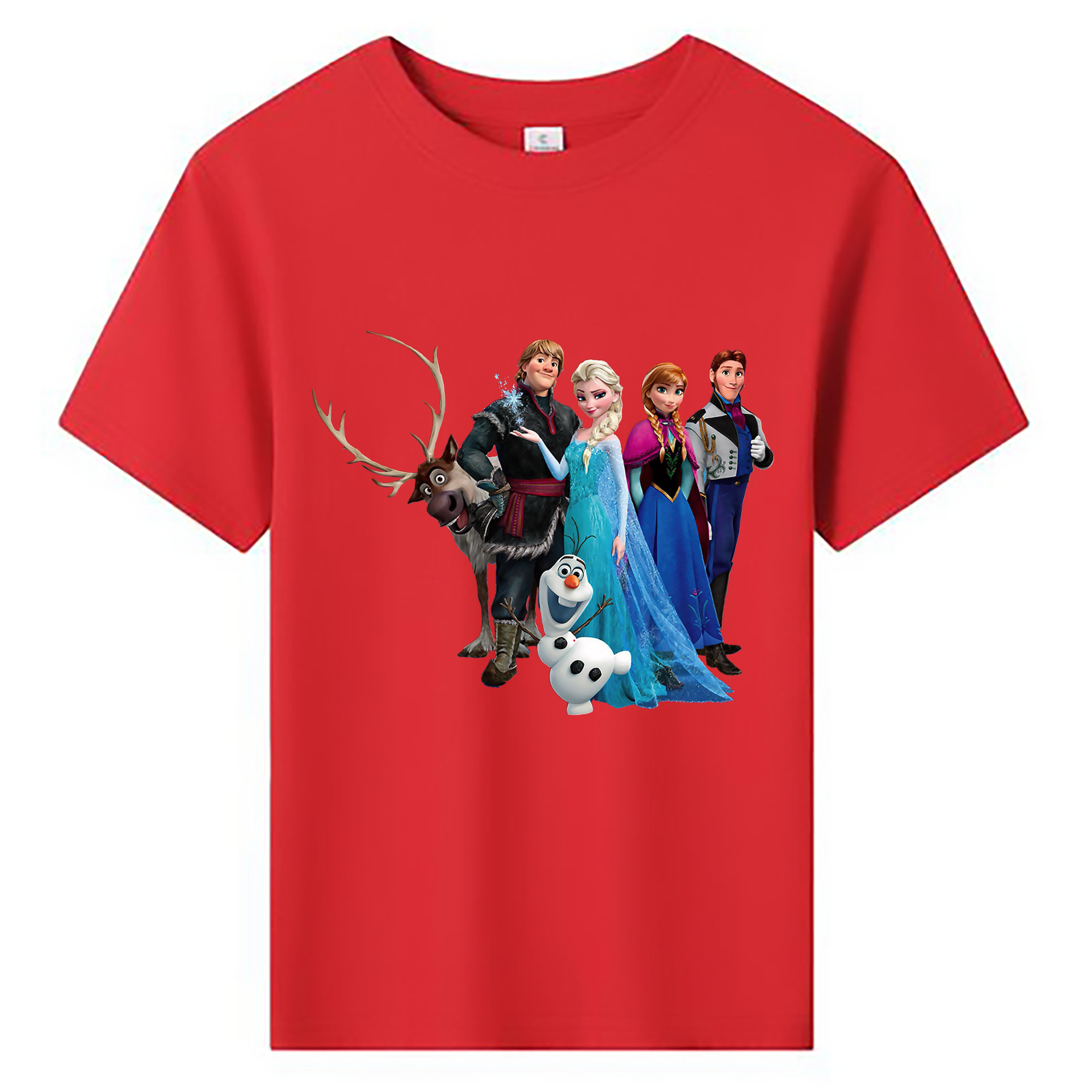（画像用） アナと雪の女王 アンナ エルサ Frozen Anna Elsa 綿100％キッズTシャツ（フロントプリント）