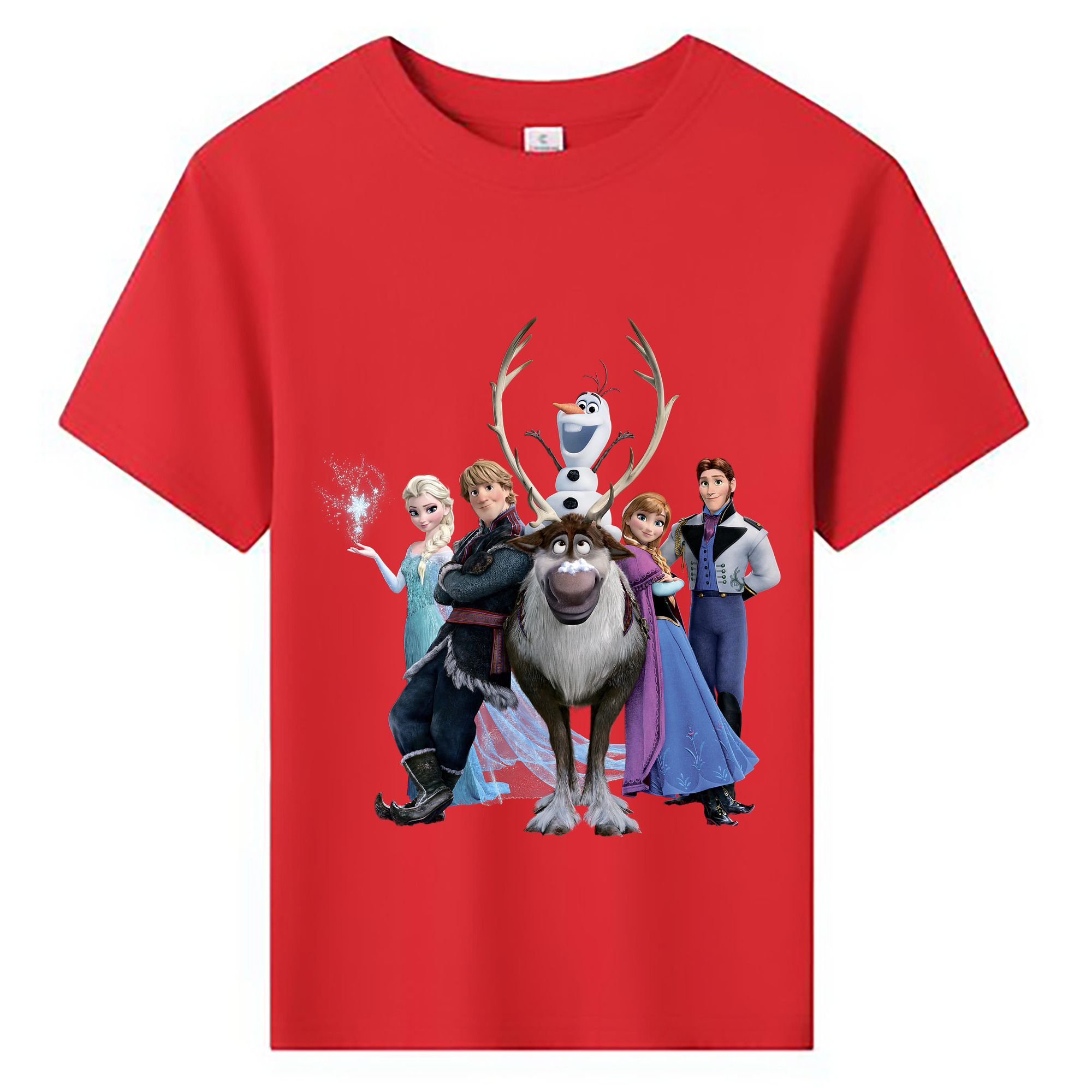（画像用） アナと雪の女王 アンナ エルサ Frozen Anna Elsa 綿100％キッズTシャツ（フロントプリント）