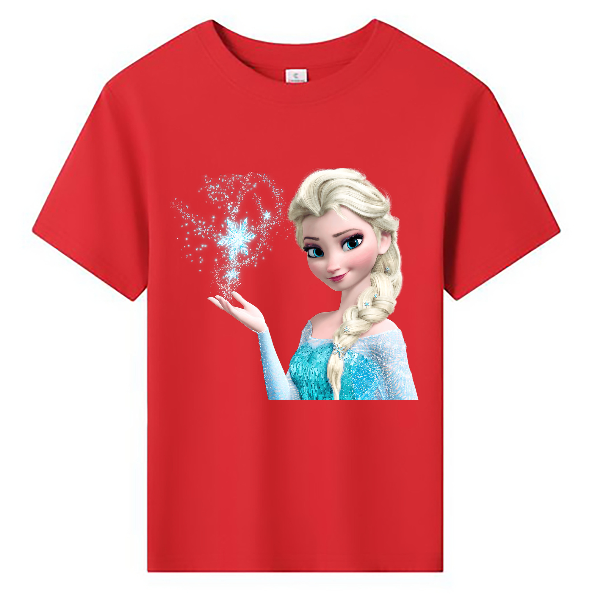 （画像用） アナと雪の女王 アンナ エルサ Frozen Anna Elsa 綿100％キッズTシャツ（フロントプリント）
