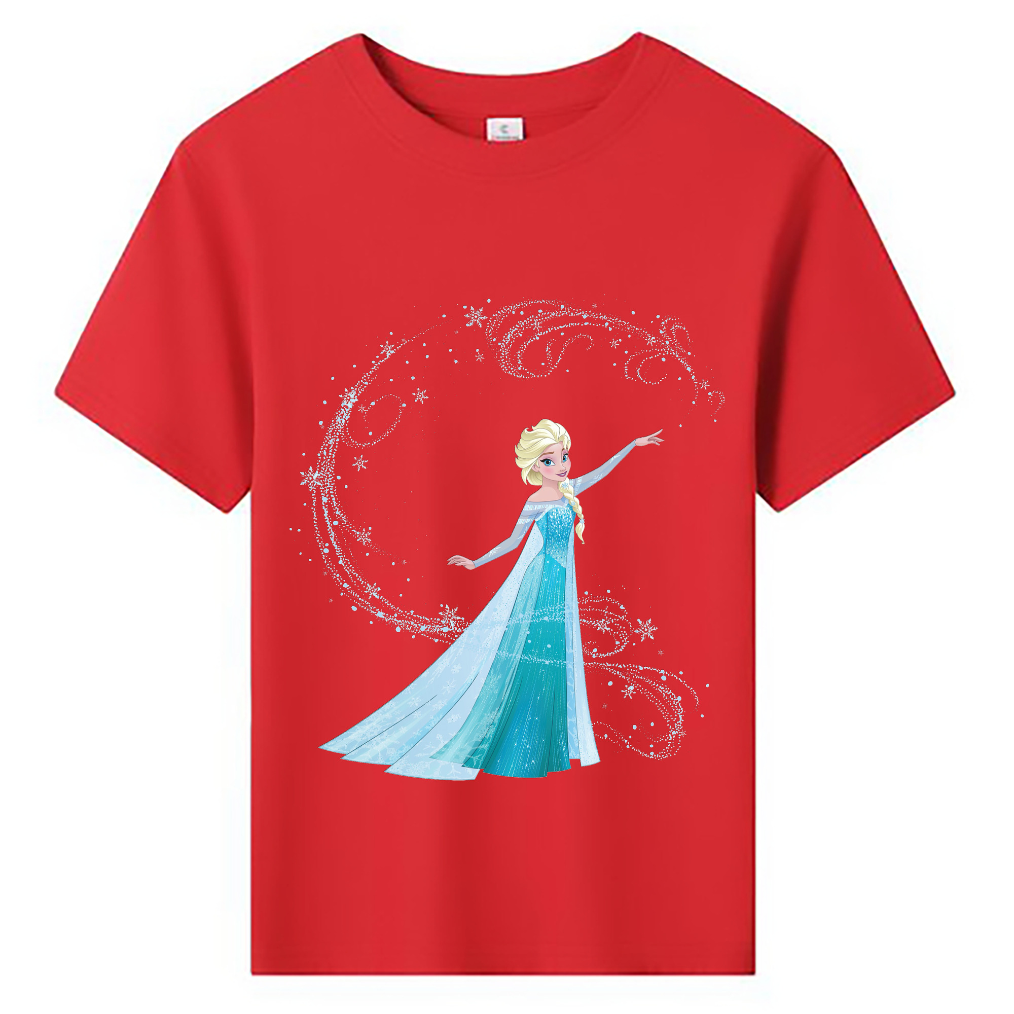 （画像用） アナと雪の女王 アンナ エルサ Frozen Anna Elsa 綿100％キッズTシャツ（フロントプリント）