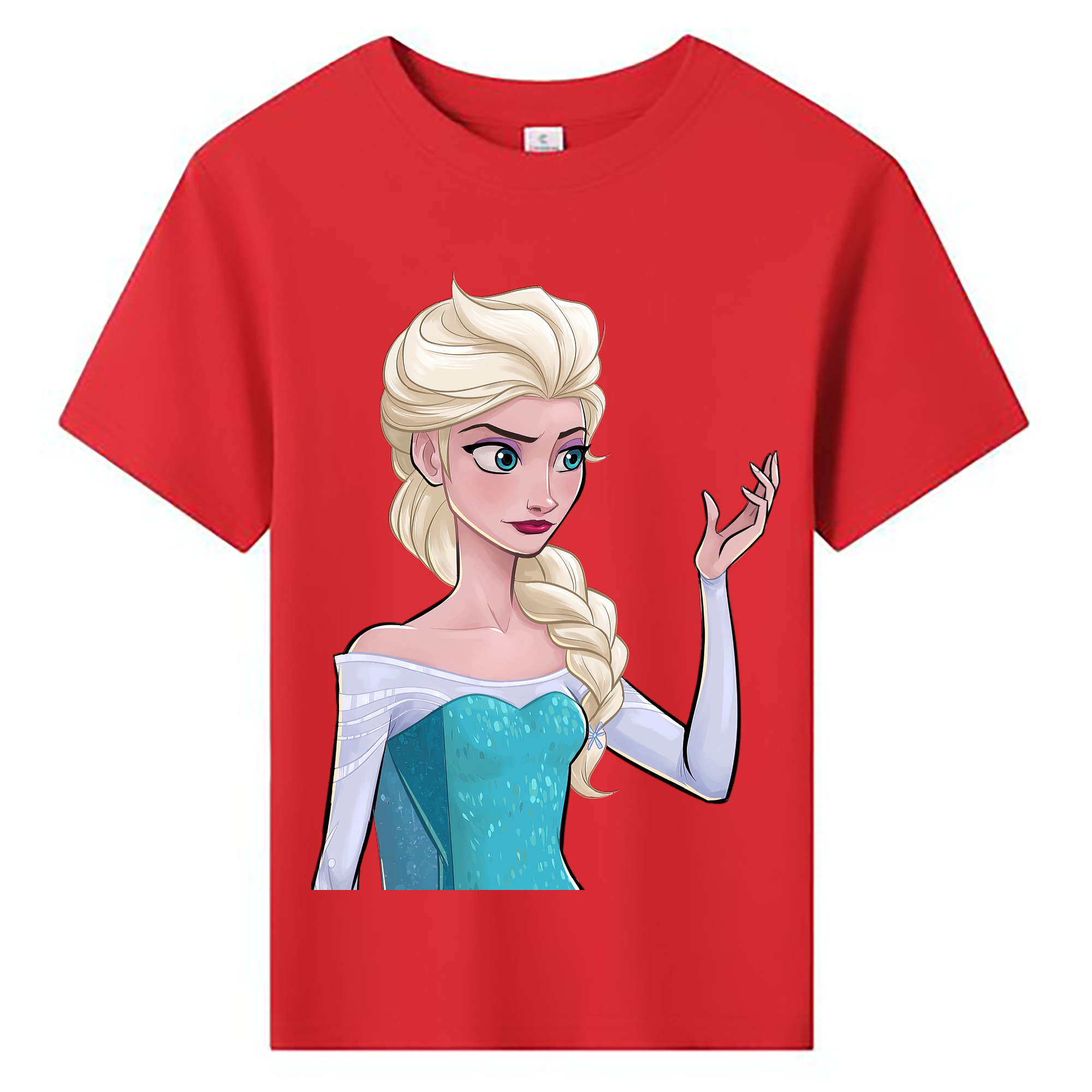 （画像用） アナと雪の女王 アンナ エルサ Frozen Anna Elsa 綿100％キッズTシャツ（フロントプリント）