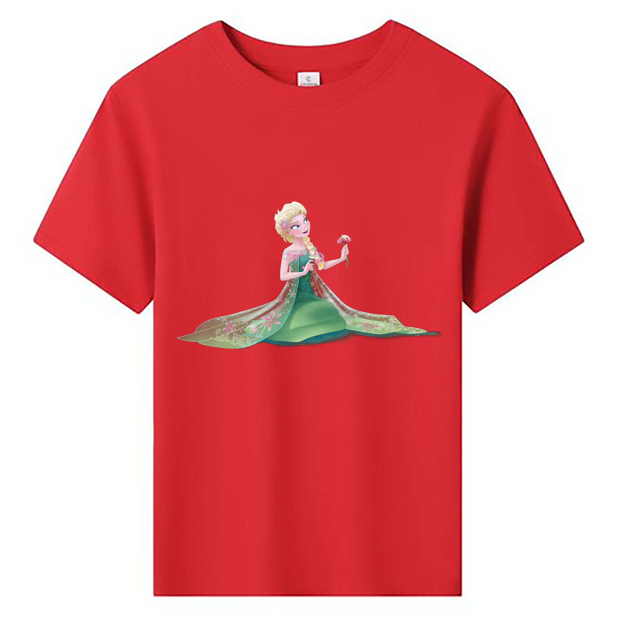 （画像用） アナと雪の女王 アンナ エルサ Frozen Anna Elsa 綿100％キッズTシャツ（フロントプリント）