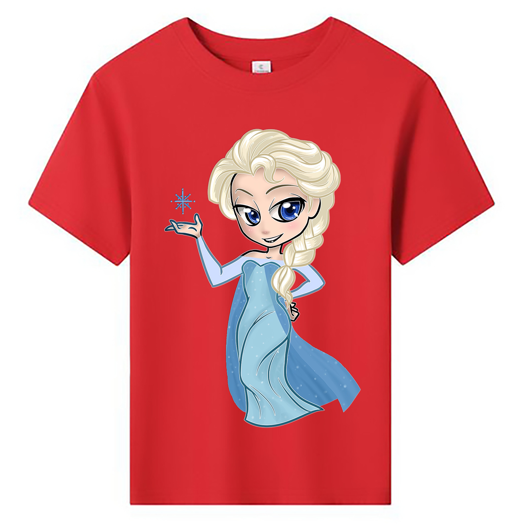 （画像用） アナと雪の女王 アンナ エルサ Frozen Anna Elsa 綿100％キッズTシャツ（フロントプリント）
