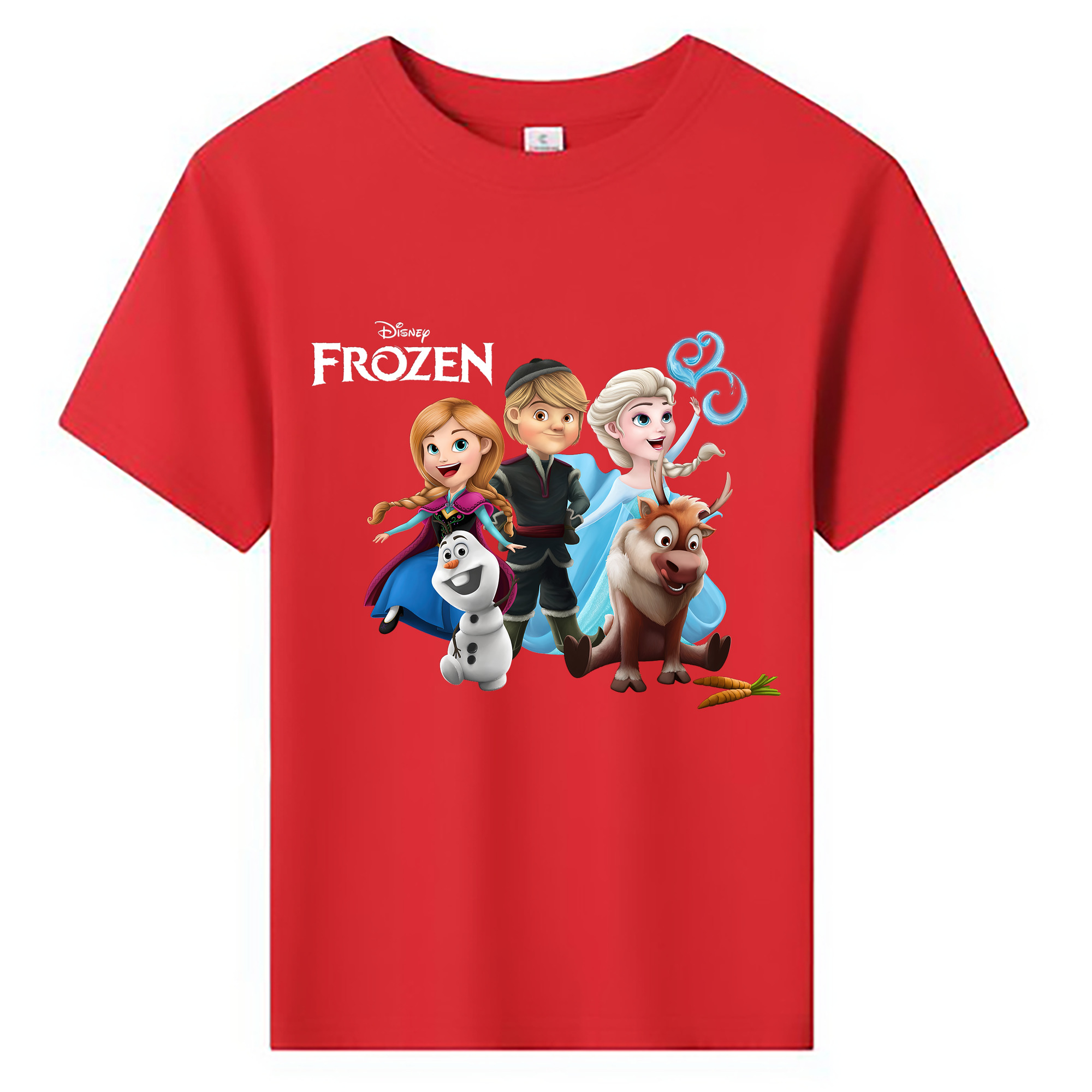 （画像用） アナと雪の女王 アンナ エルサ Frozen Anna Elsa 綿100％キッズTシャツ（フロントプリント）