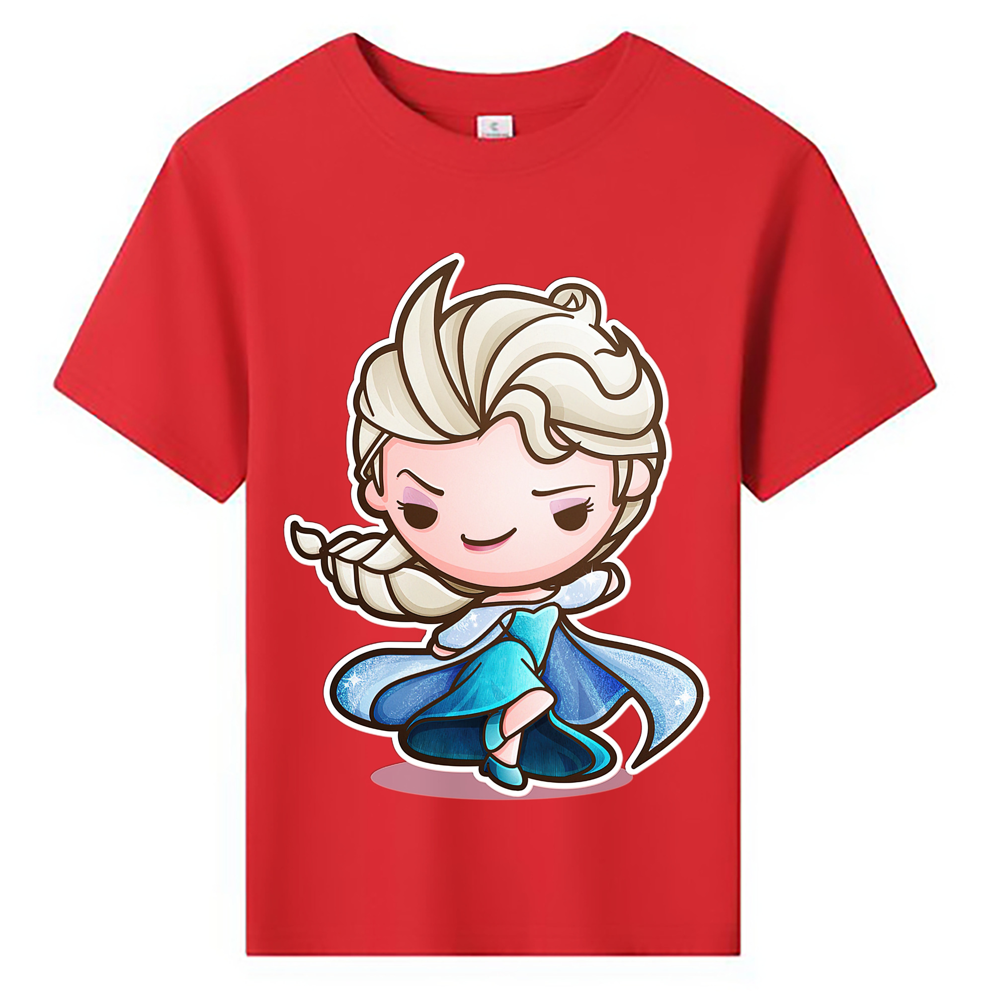 （画像用） アナと雪の女王 アンナ エルサ Frozen Anna Elsa 綿100％キッズTシャツ（フロントプリント）