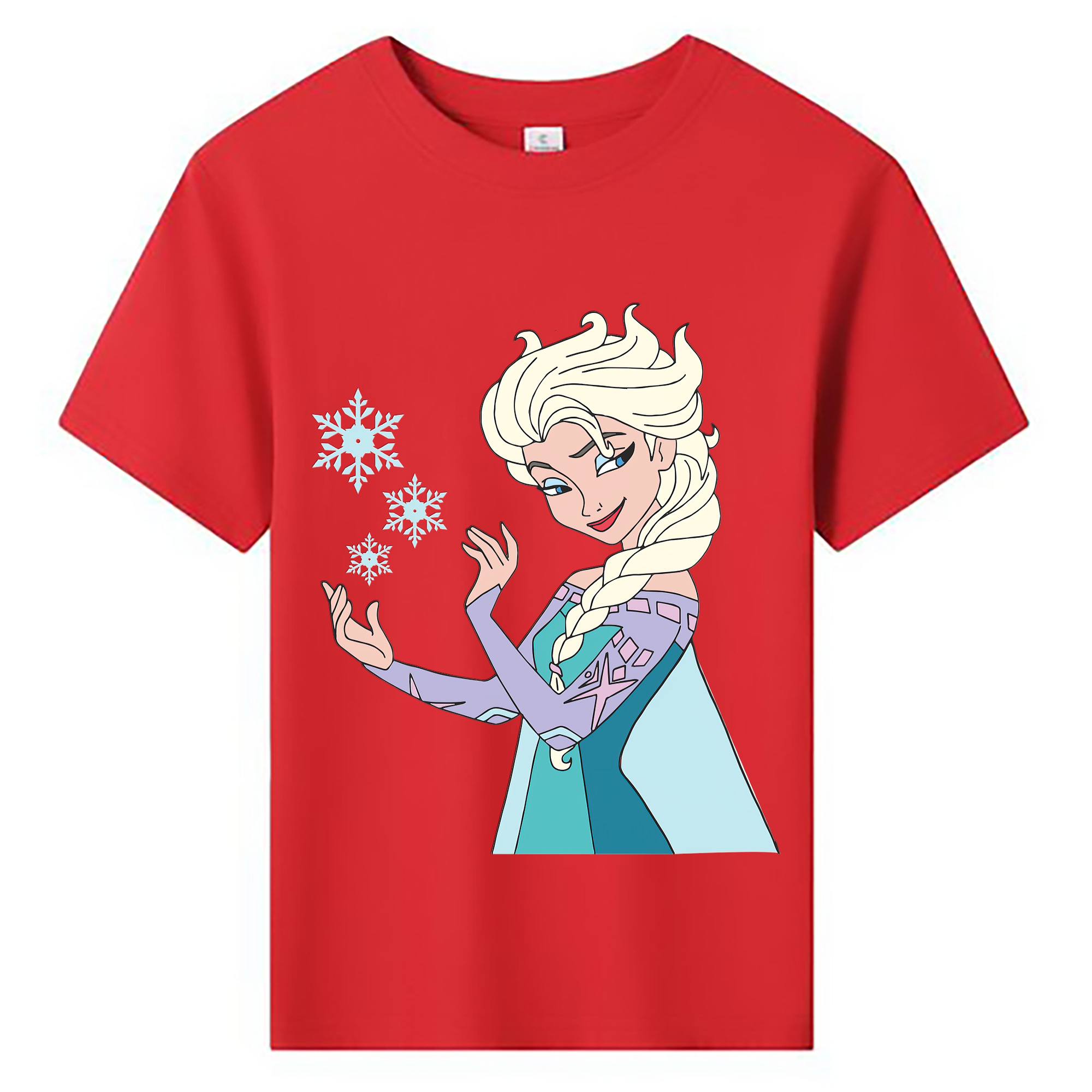 （画像用） アナと雪の女王 アンナ エルサ Frozen Anna Elsa 綿100％キッズTシャツ（フロントプリント）