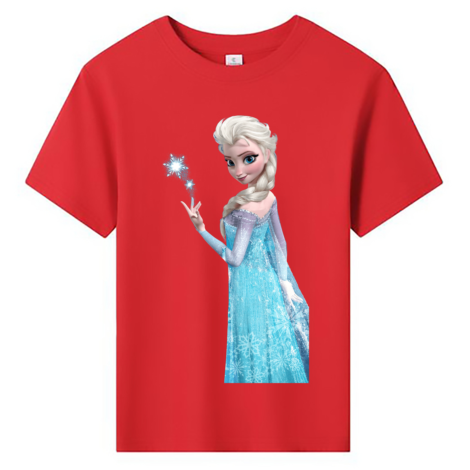 （画像用） アナと雪の女王 アンナ エルサ Frozen Anna Elsa 綿100％キッズTシャツ（フロントプリント）