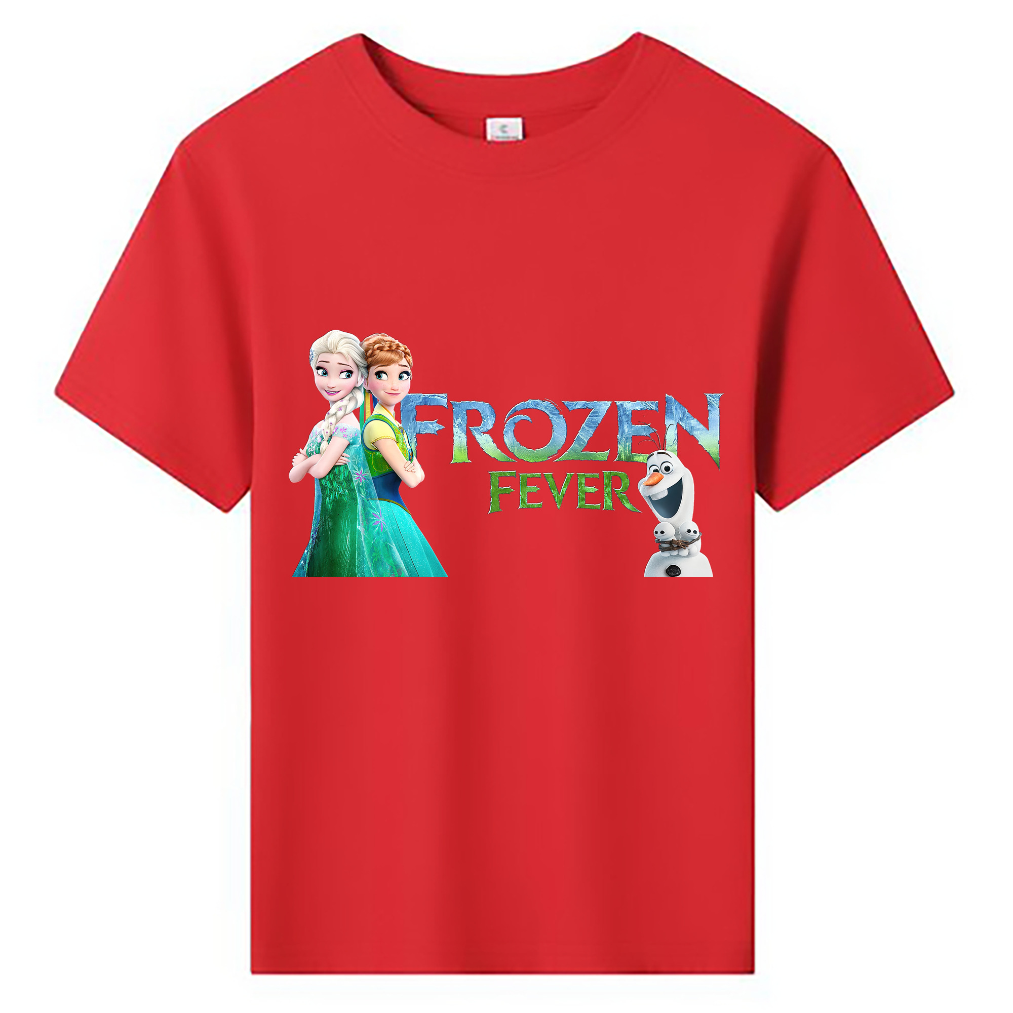 （画像用） アナと雪の女王 アンナ エルサ Frozen Anna Elsa 綿100％キッズTシャツ（フロントプリント）