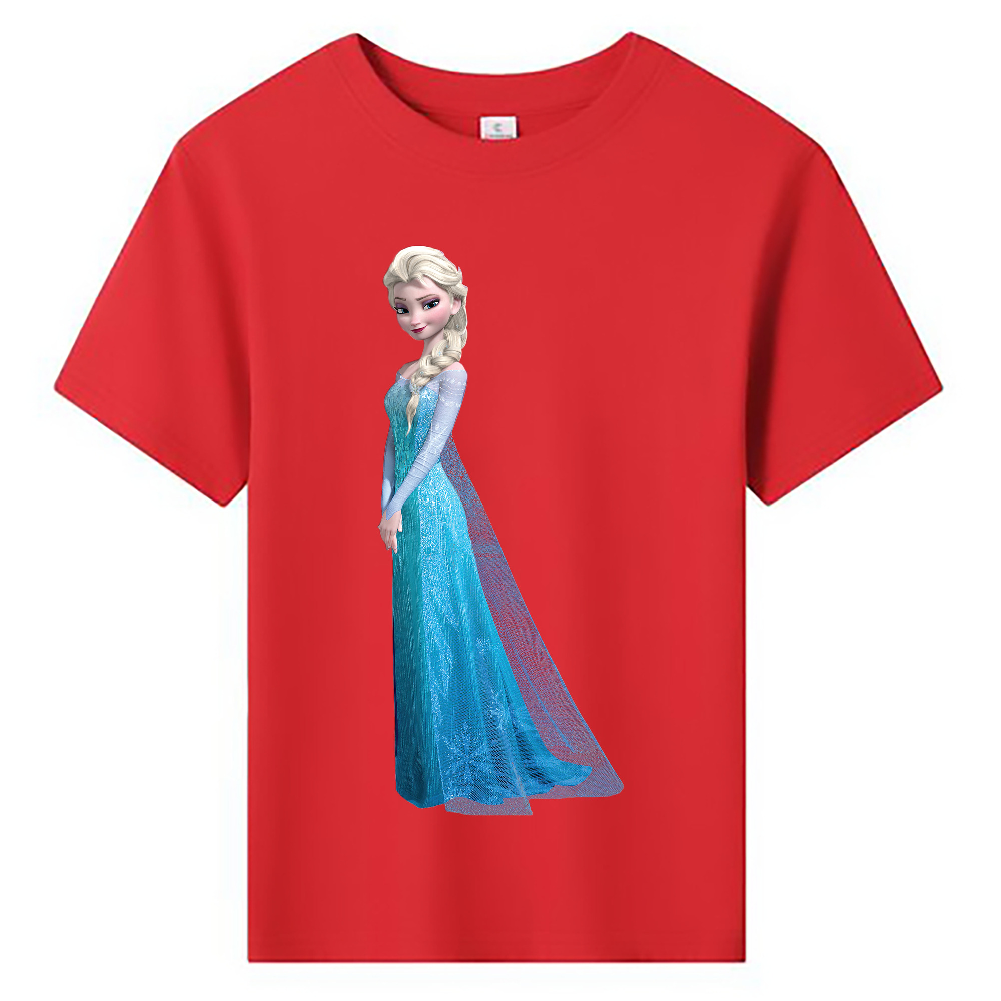 （画像用） アナと雪の女王 アンナ エルサ Frozen Anna Elsa 綿100％キッズTシャツ（フロントプリント）