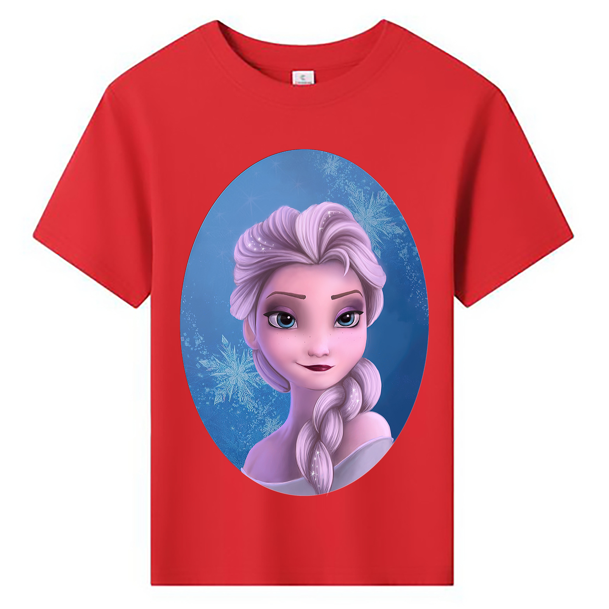 （画像用） アナと雪の女王 アンナ エルサ Frozen Anna Elsa 綿100％キッズTシャツ（フロントプリント）
