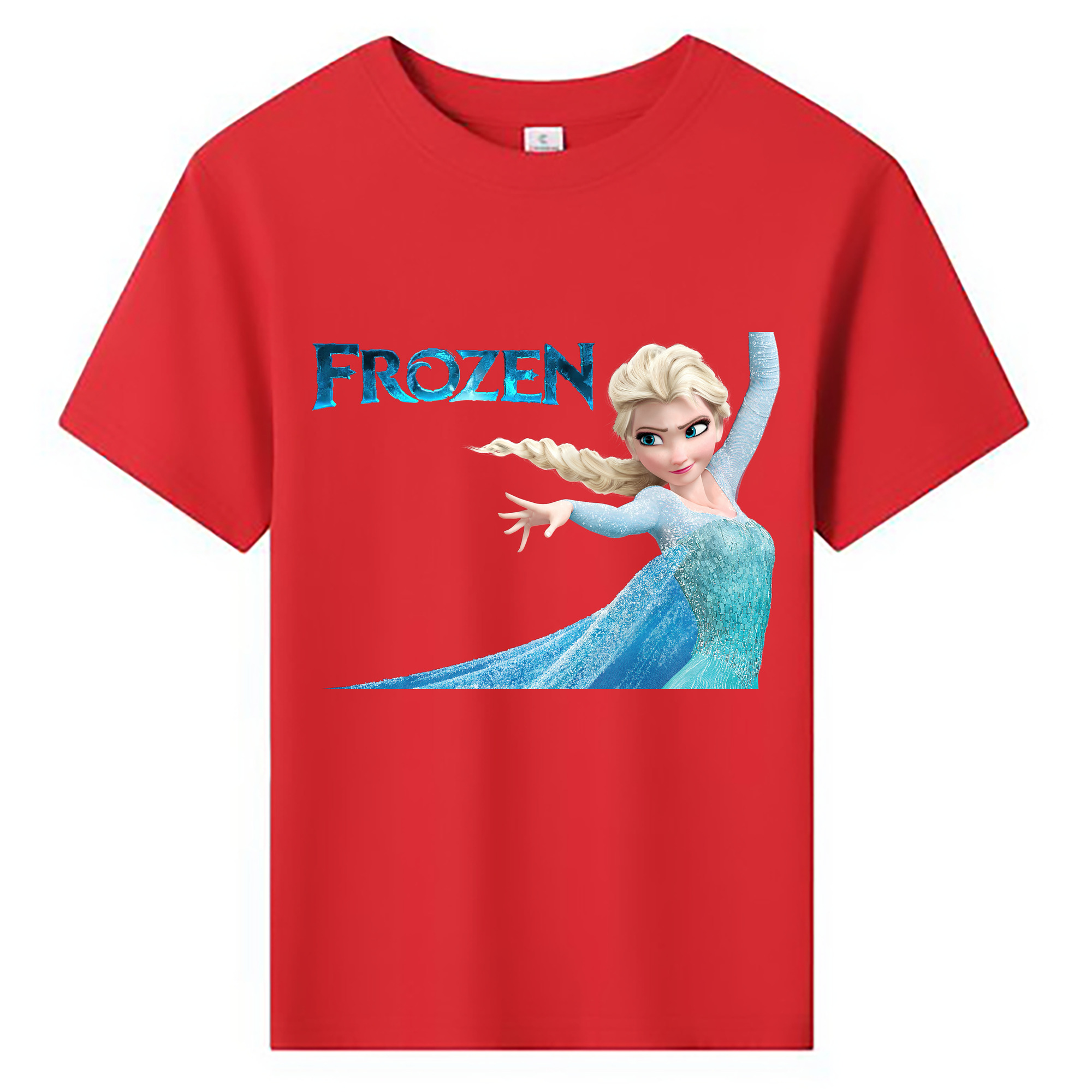 （画像用） アナと雪の女王 アンナ エルサ Frozen Anna Elsa 綿100％キッズTシャツ（フロントプリント）