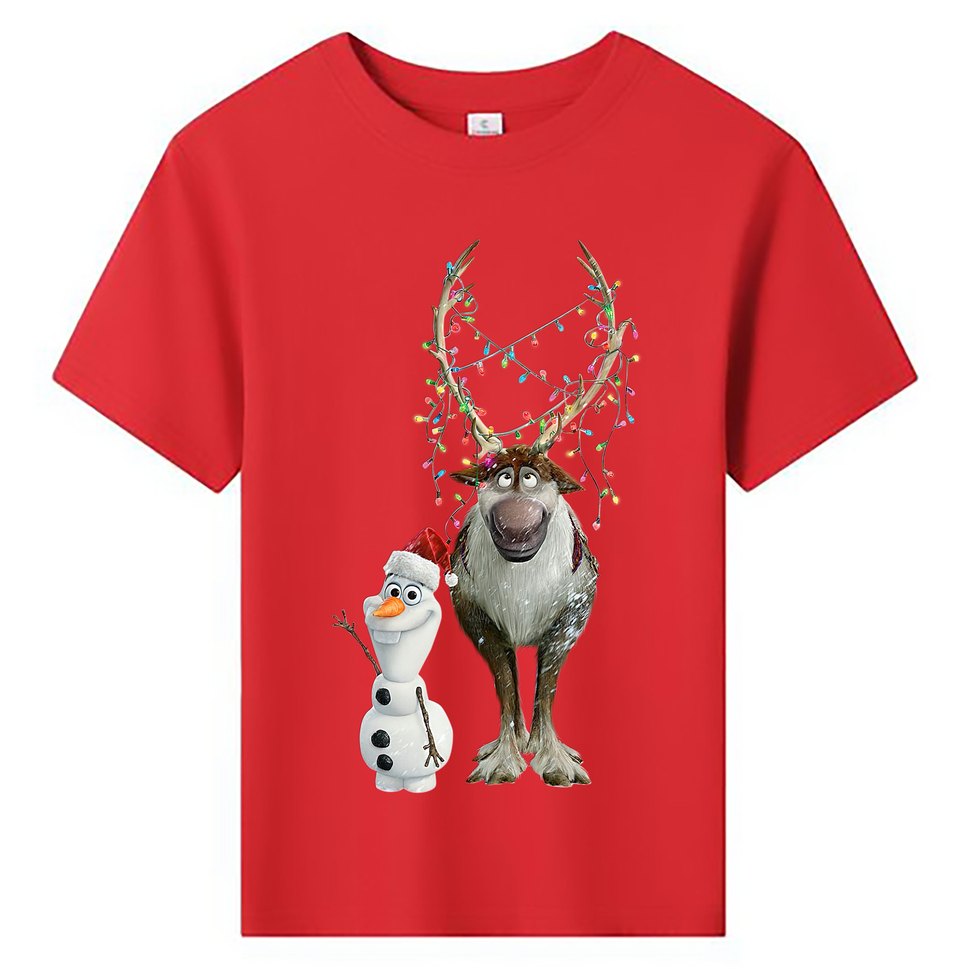 （画像用） アナと雪の女王 アンナ エルサ Frozen Anna Elsa 綿100％キッズTシャツ（フロントプリント）