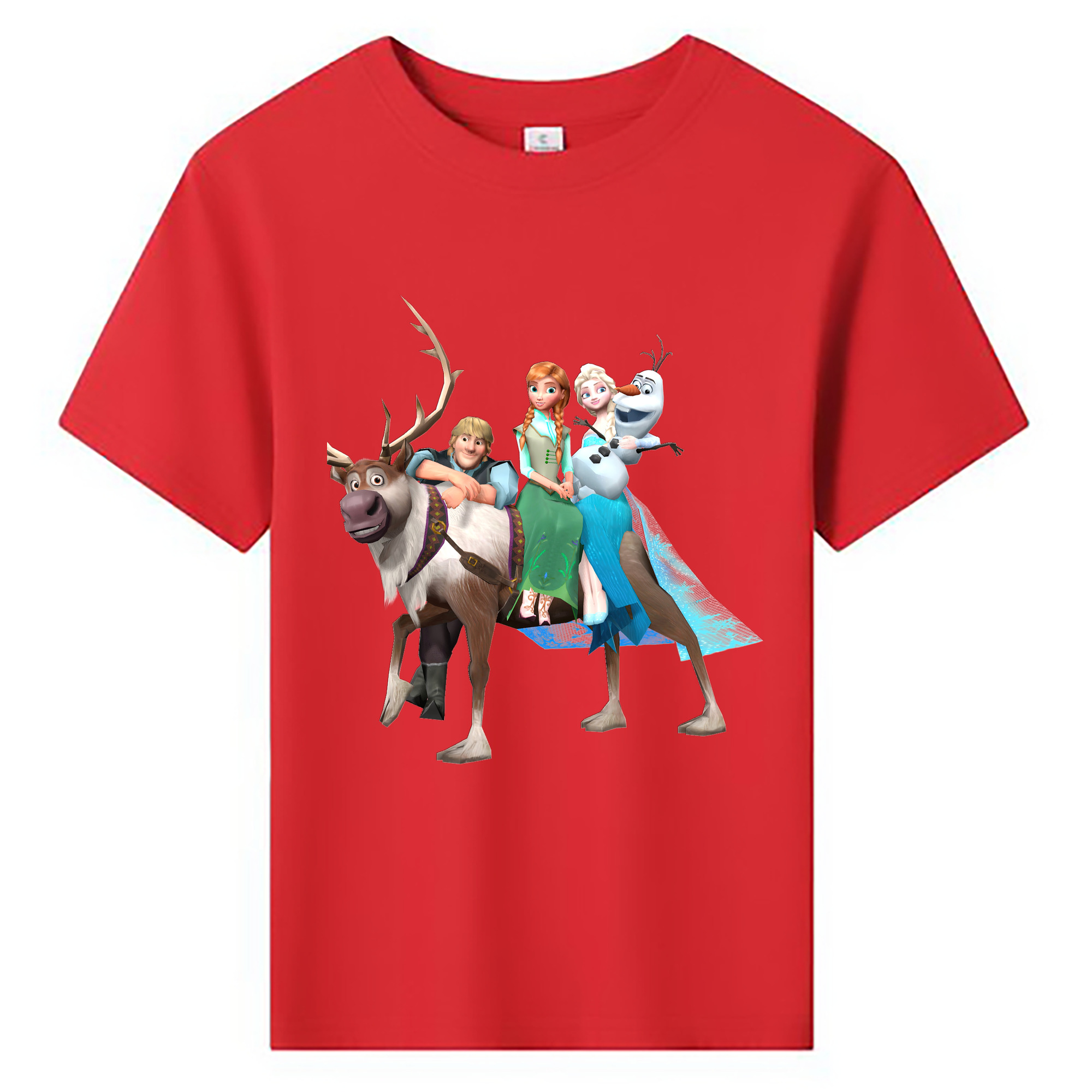（画像用） アナと雪の女王 アンナ エルサ Frozen Anna Elsa 綿100％キッズTシャツ（フロントプリント）