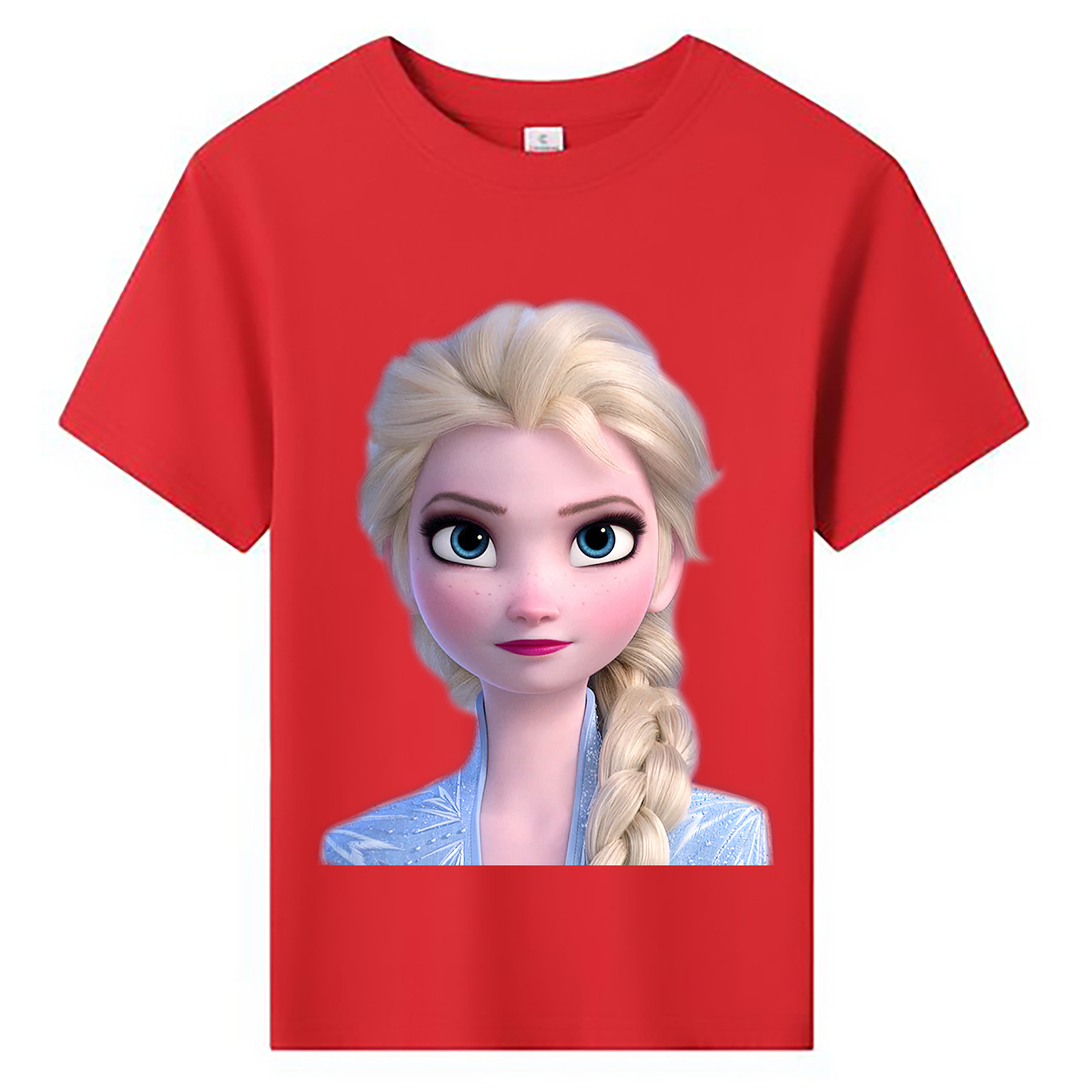 （画像用） アナと雪の女王 アンナ エルサ Frozen Anna Elsa 綿100％キッズTシャツ（フロントプリント）