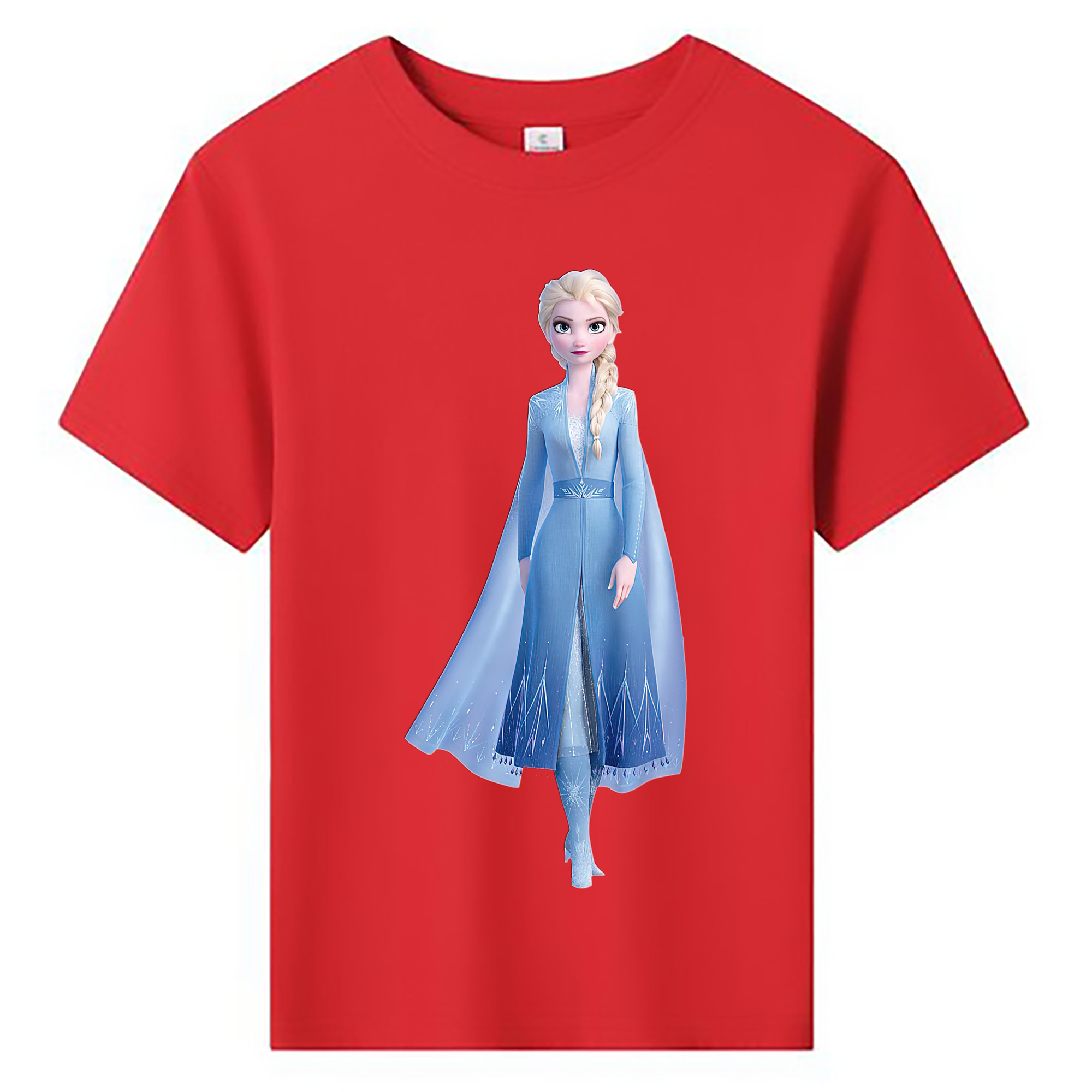 （画像用） アナと雪の女王 アンナ エルサ Frozen Anna Elsa 綿100％キッズTシャツ（フロントプリント）