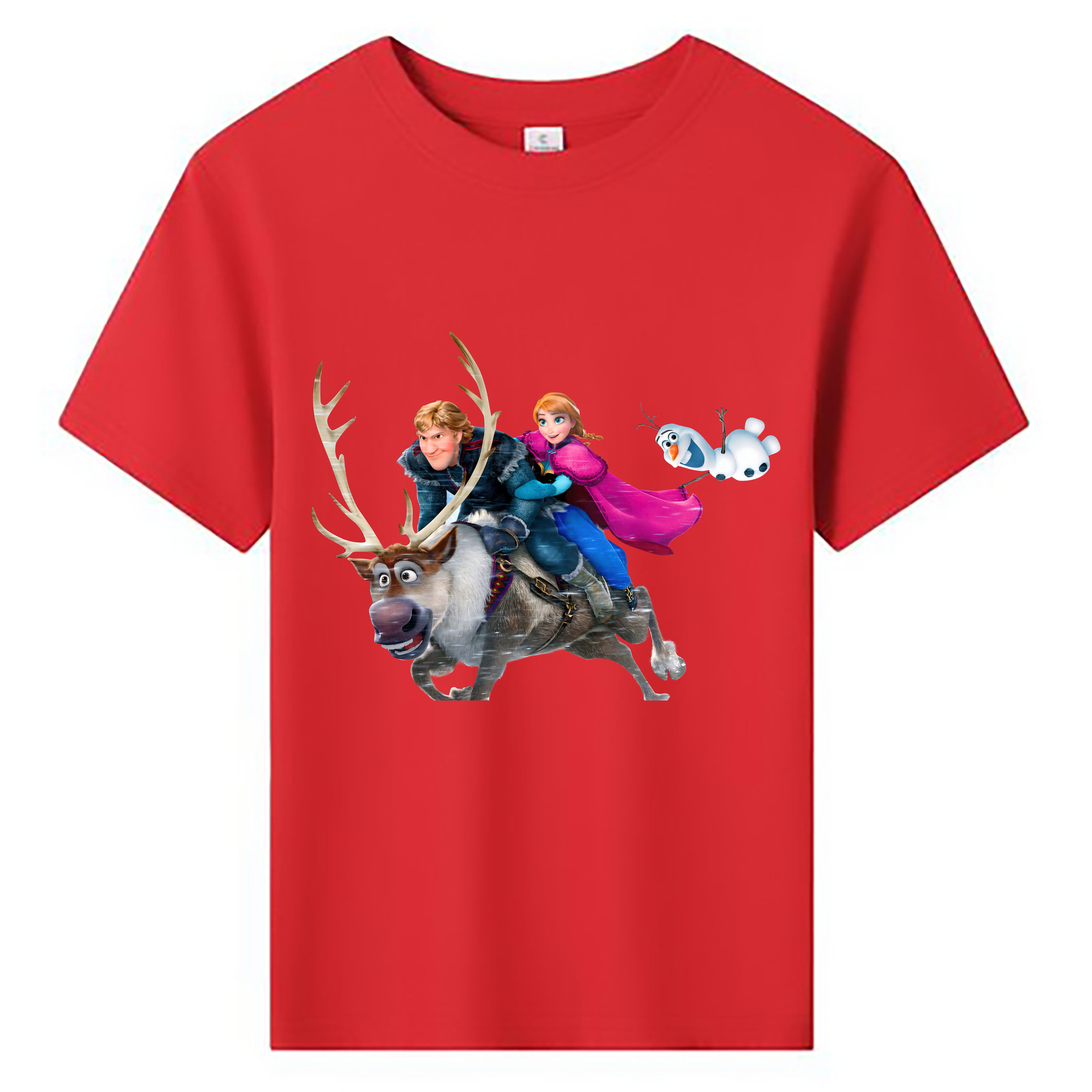 （画像用） アナと雪の女王 アンナ エルサ Frozen Anna Elsa 綿100％キッズTシャツ（フロントプリント）