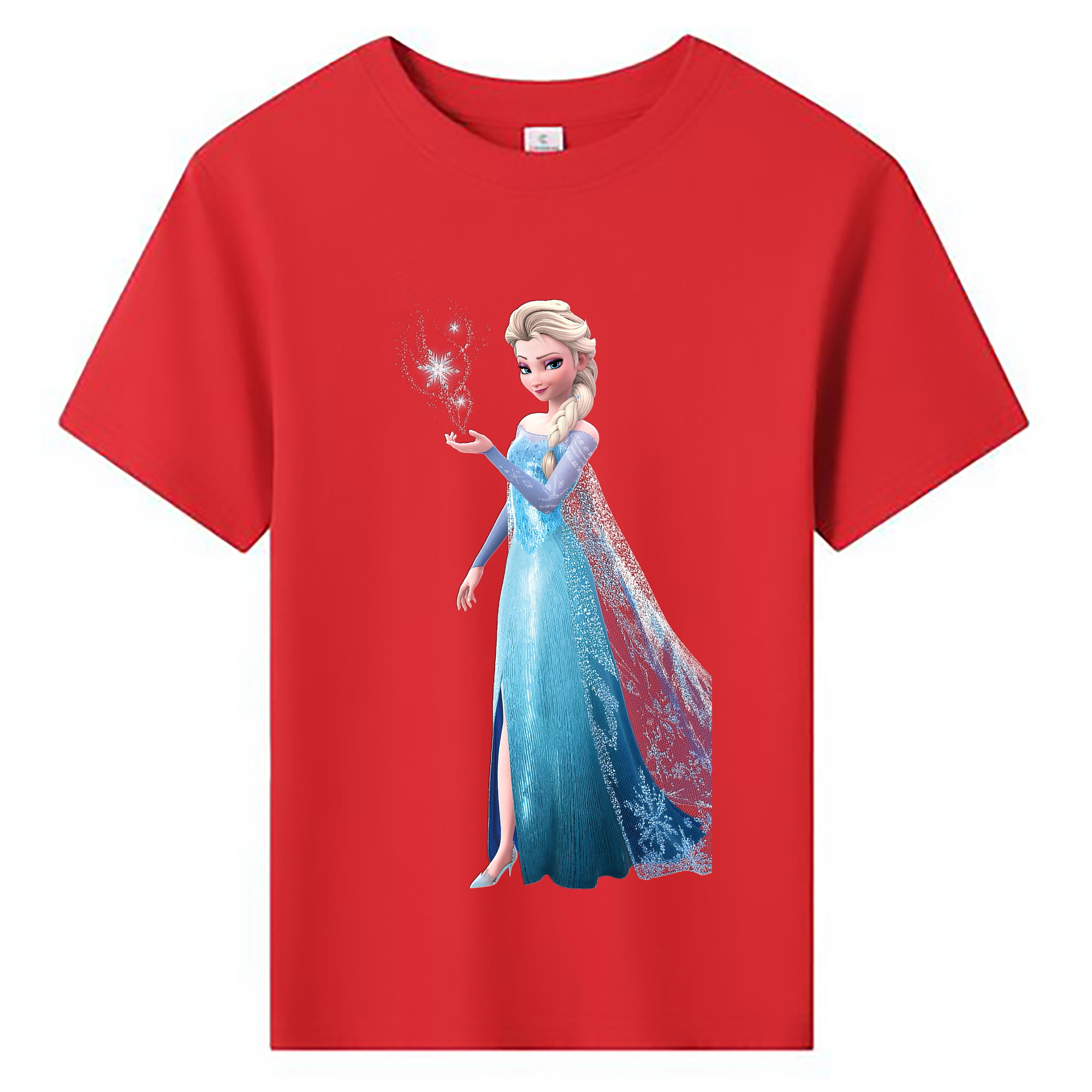（画像用） アナと雪の女王 アンナ エルサ Frozen Anna Elsa 綿100％キッズTシャツ（フロントプリント）