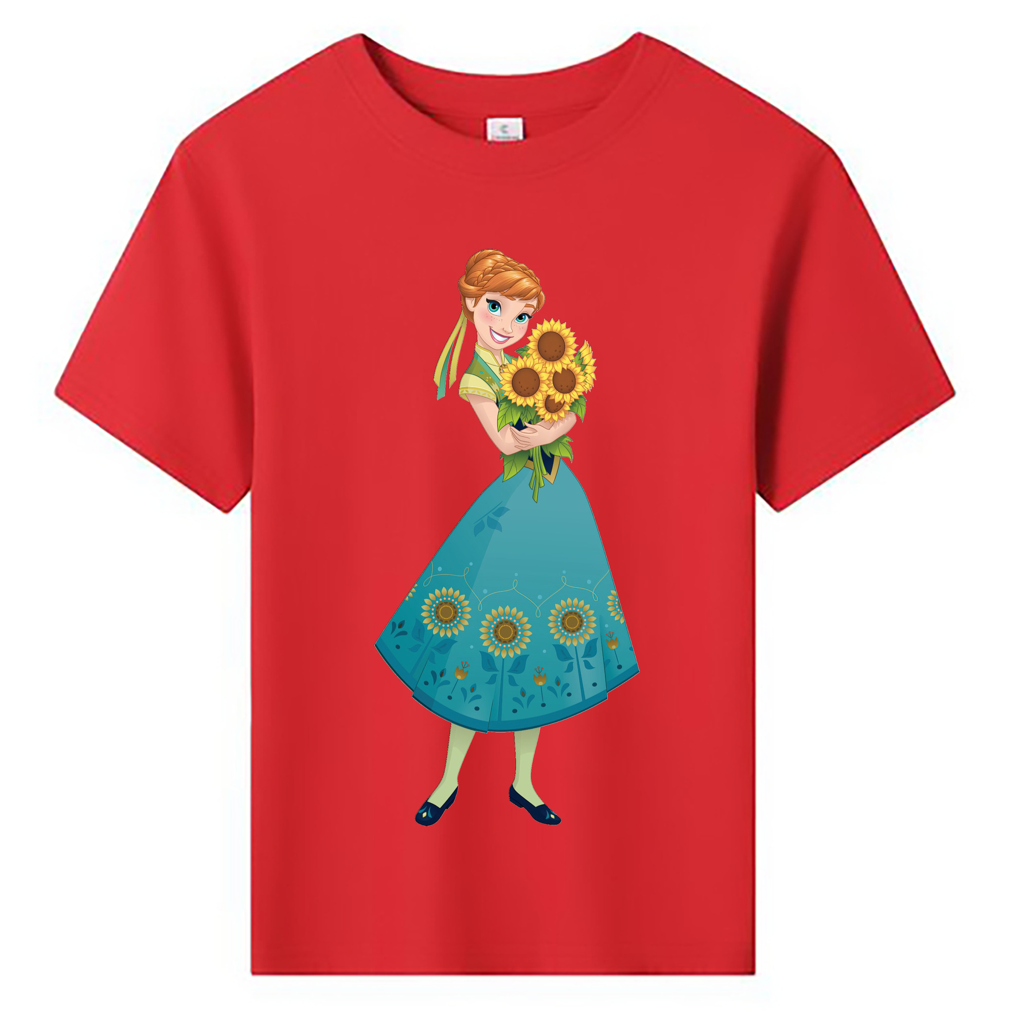 （画像用） アナと雪の女王 アンナ エルサ Frozen Anna Elsa 綿100％キッズTシャツ（フロントプリント）