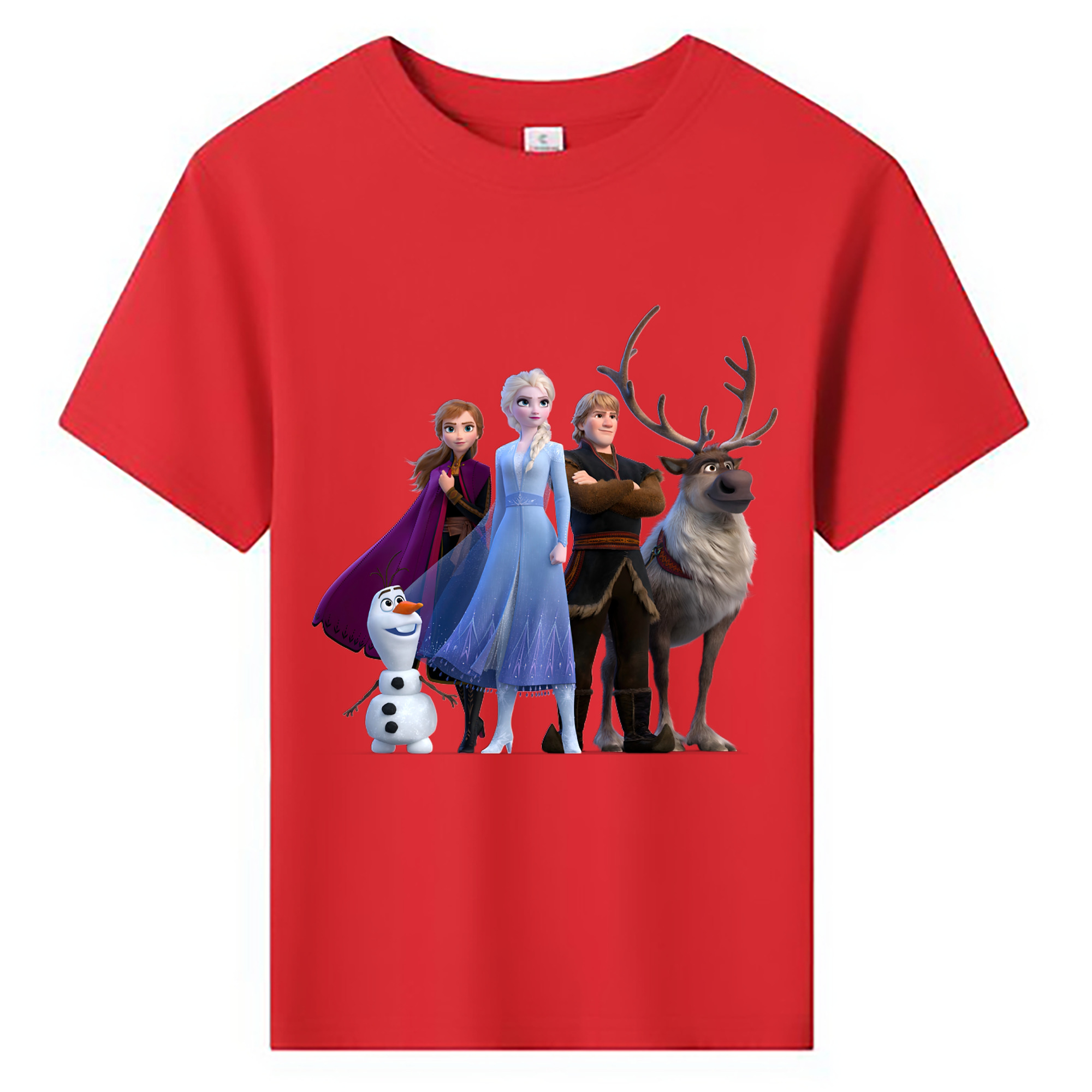 （画像用） アナと雪の女王 アンナ エルサ Frozen Anna Elsa 綿100％キッズTシャツ（フロントプリント）