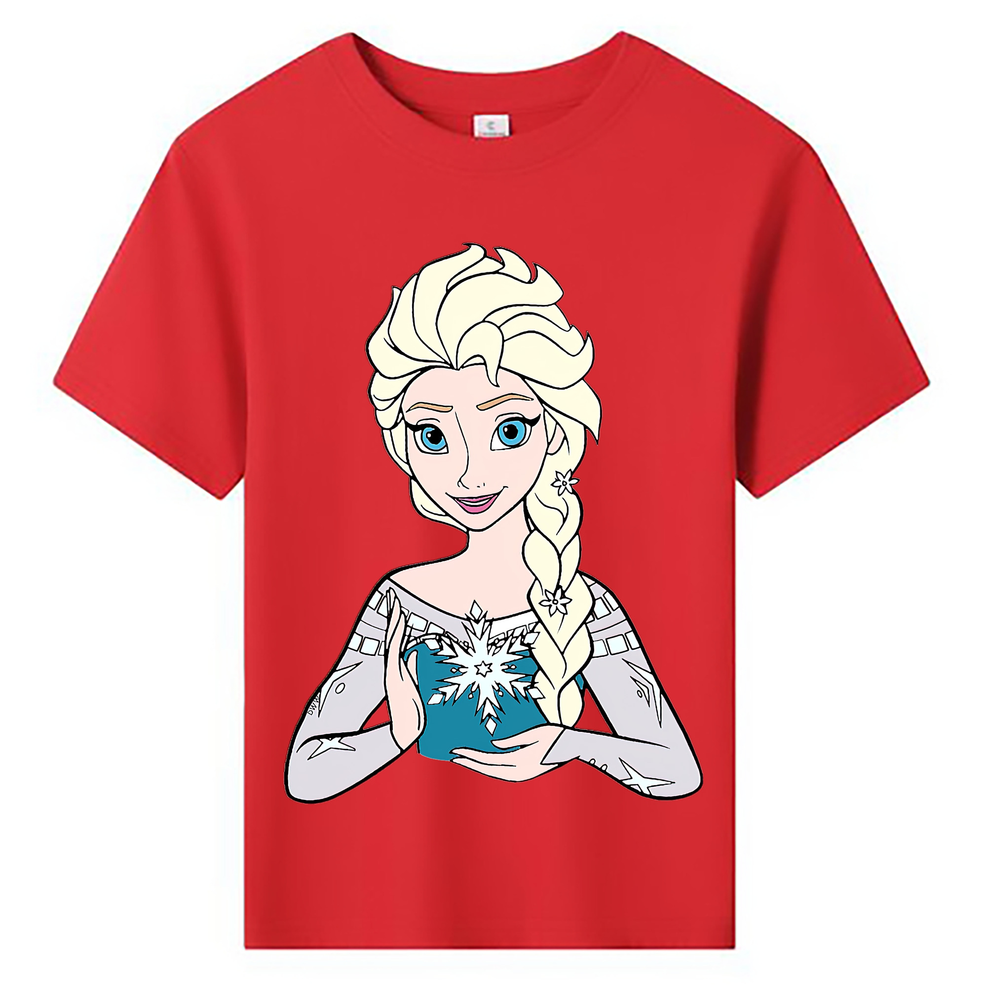 （画像用） アナと雪の女王 アンナ エルサ Frozen Anna Elsa 綿100％キッズTシャツ（フロントプリント）