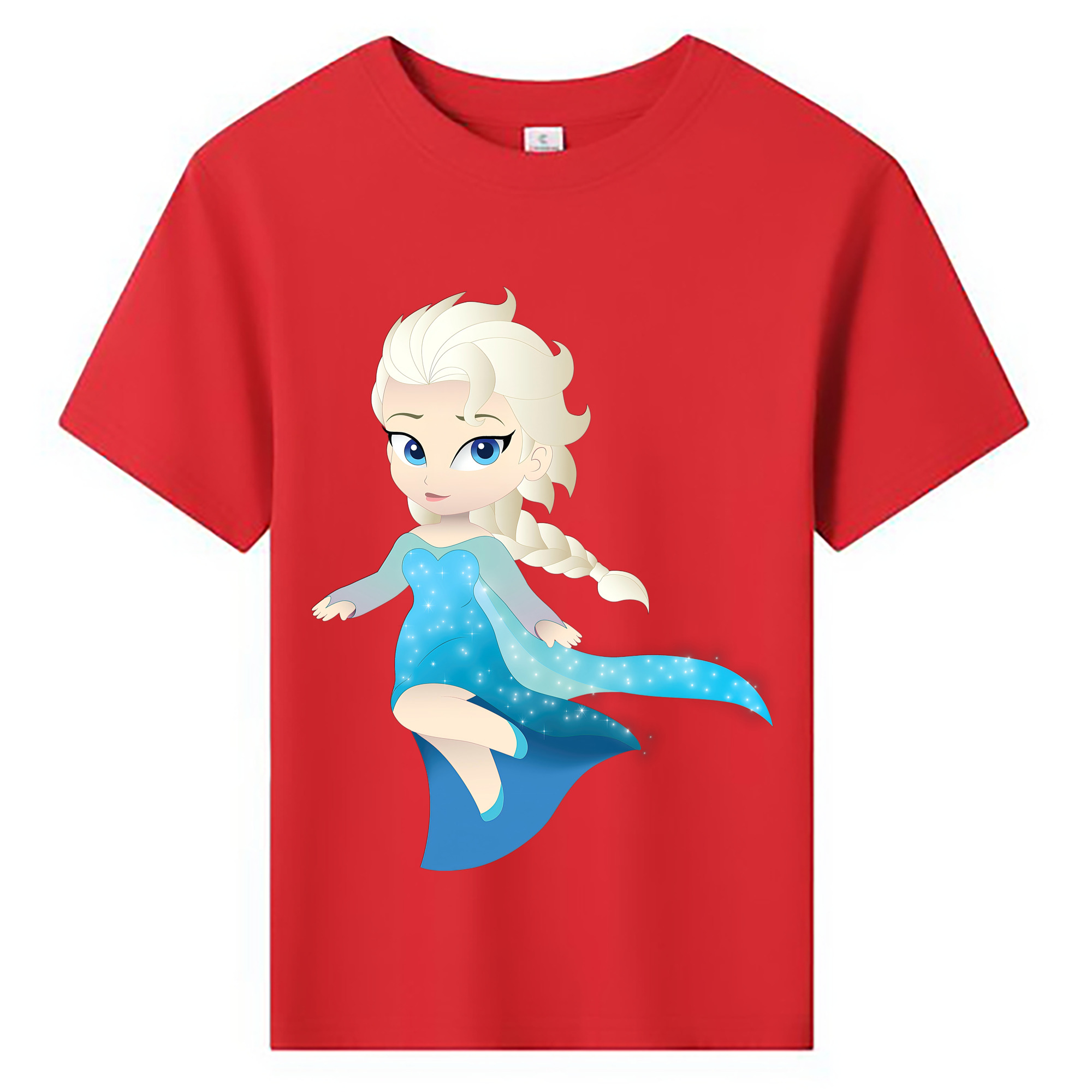 （画像用） アナと雪の女王 アンナ エルサ Frozen Anna Elsa 綿100％キッズTシャツ（フロントプリント）