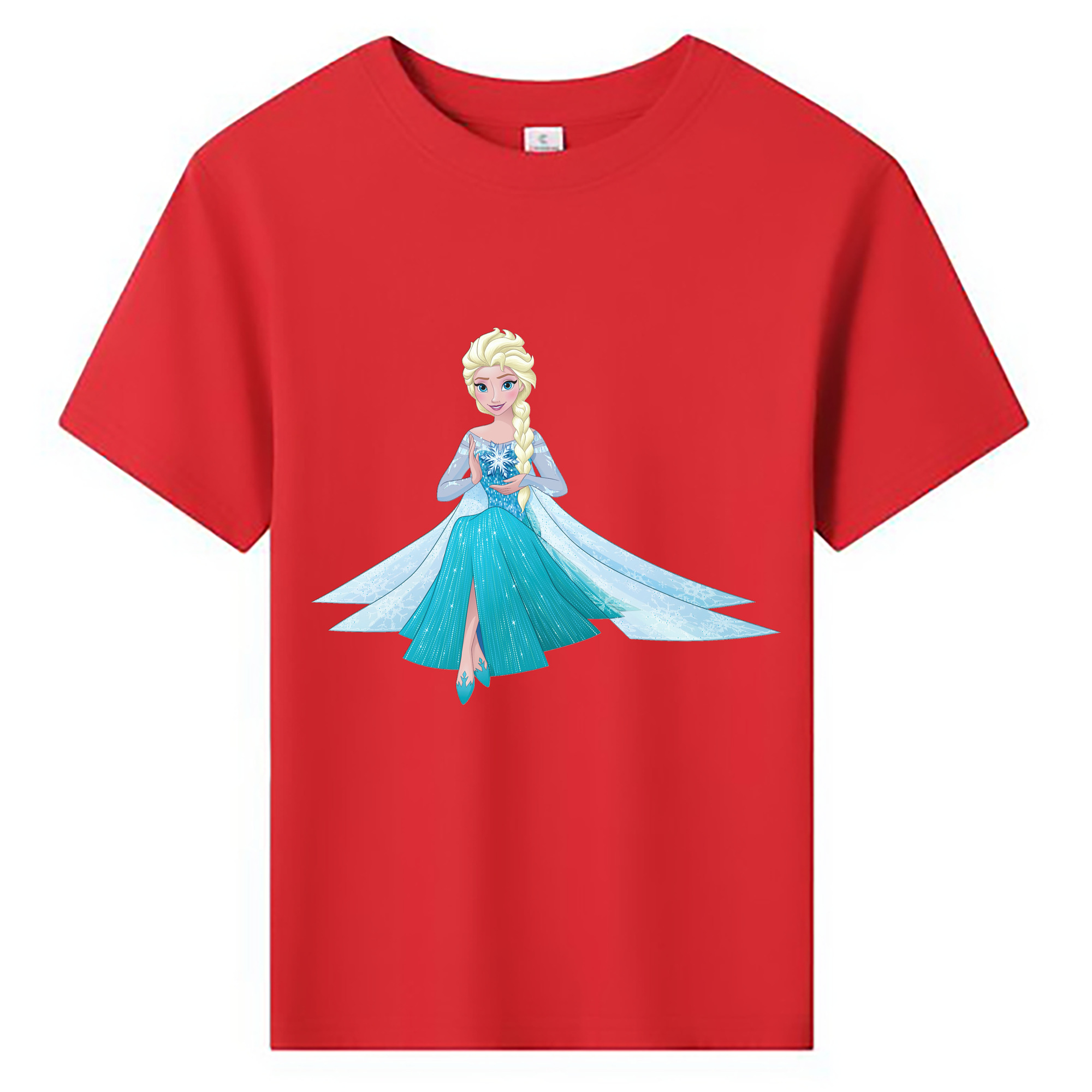 （画像用） アナと雪の女王 アンナ エルサ Frozen Anna Elsa 綿100％キッズTシャツ（フロントプリント）