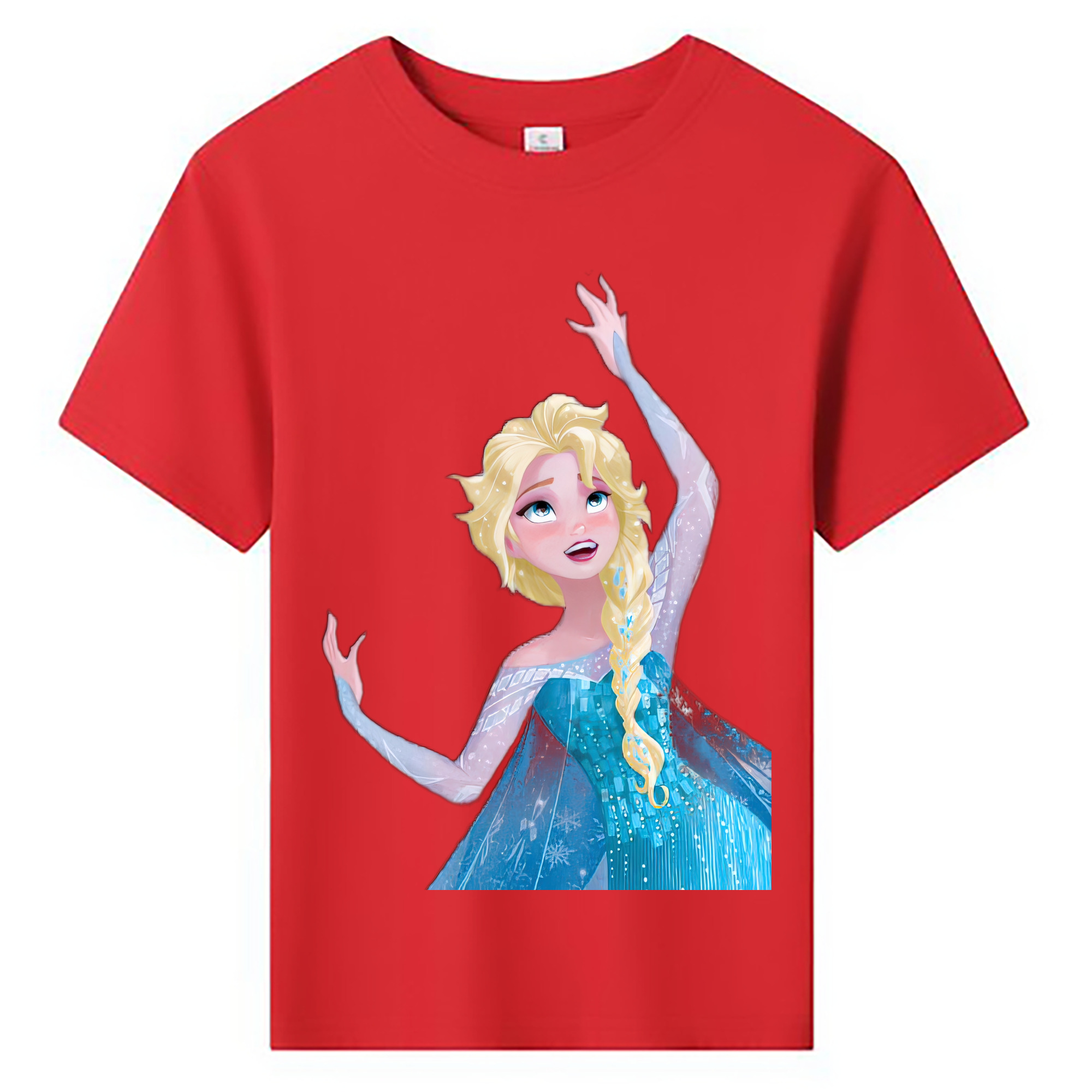 （画像用） アナと雪の女王 アンナ エルサ Frozen Anna Elsa 綿100％キッズTシャツ（フロントプリント）