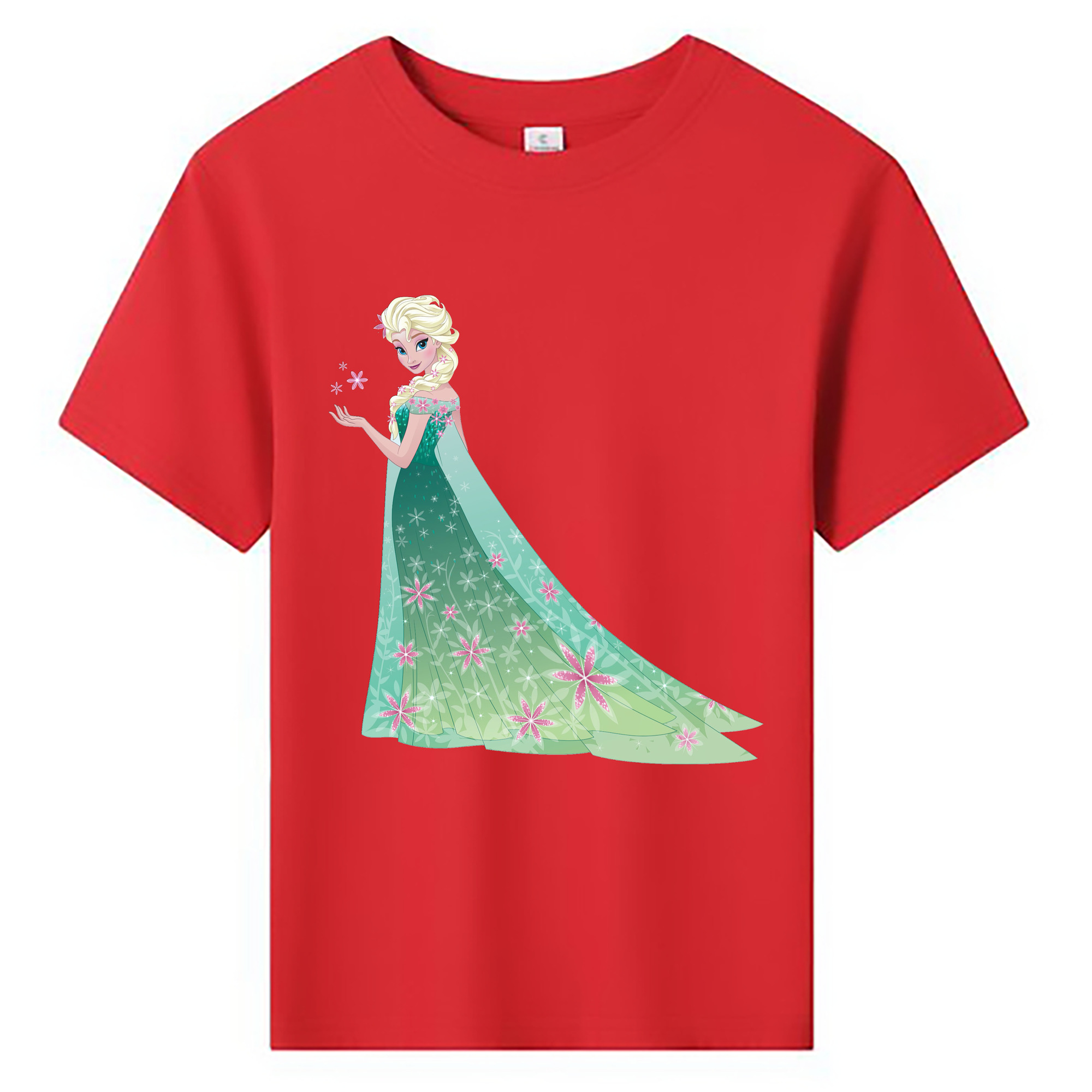 （画像用） アナと雪の女王 アンナ エルサ Frozen Anna Elsa 綿100％キッズTシャツ（フロントプリント）