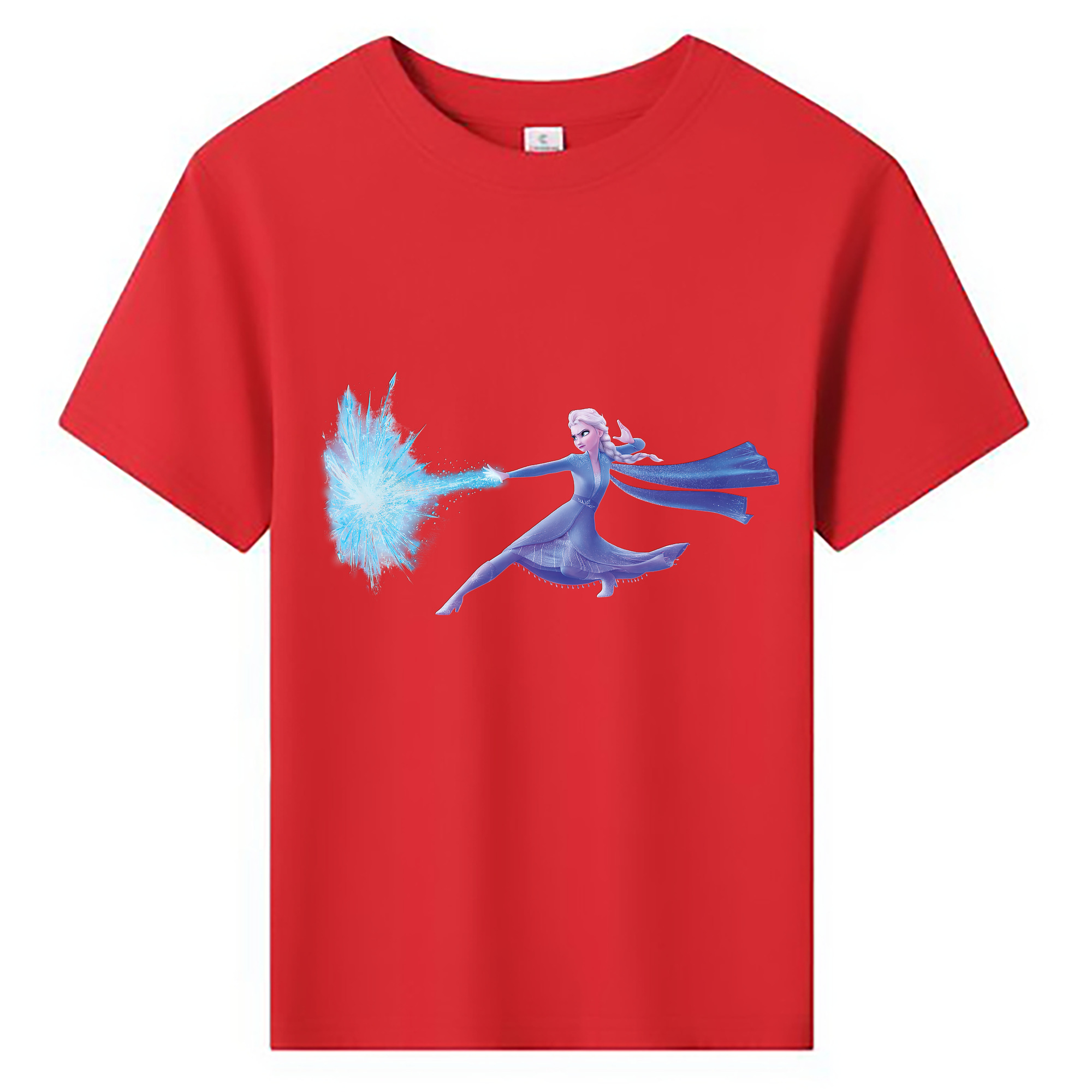 （画像用） アナと雪の女王 アンナ エルサ Frozen Anna Elsa 綿100％キッズTシャツ（フロントプリント）