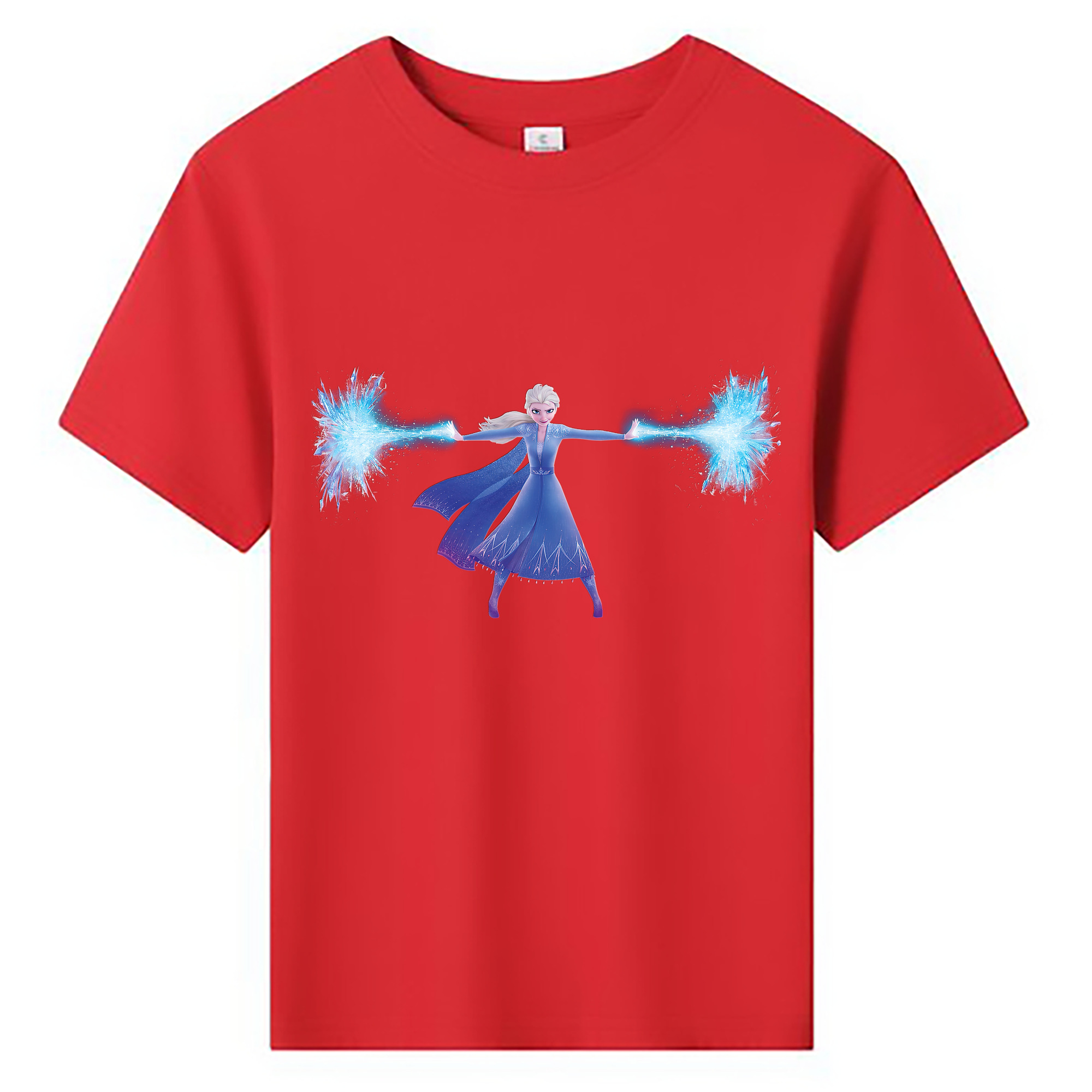 （画像用） アナと雪の女王 アンナ エルサ Frozen Anna Elsa 綿100％キッズTシャツ（フロントプリント）
