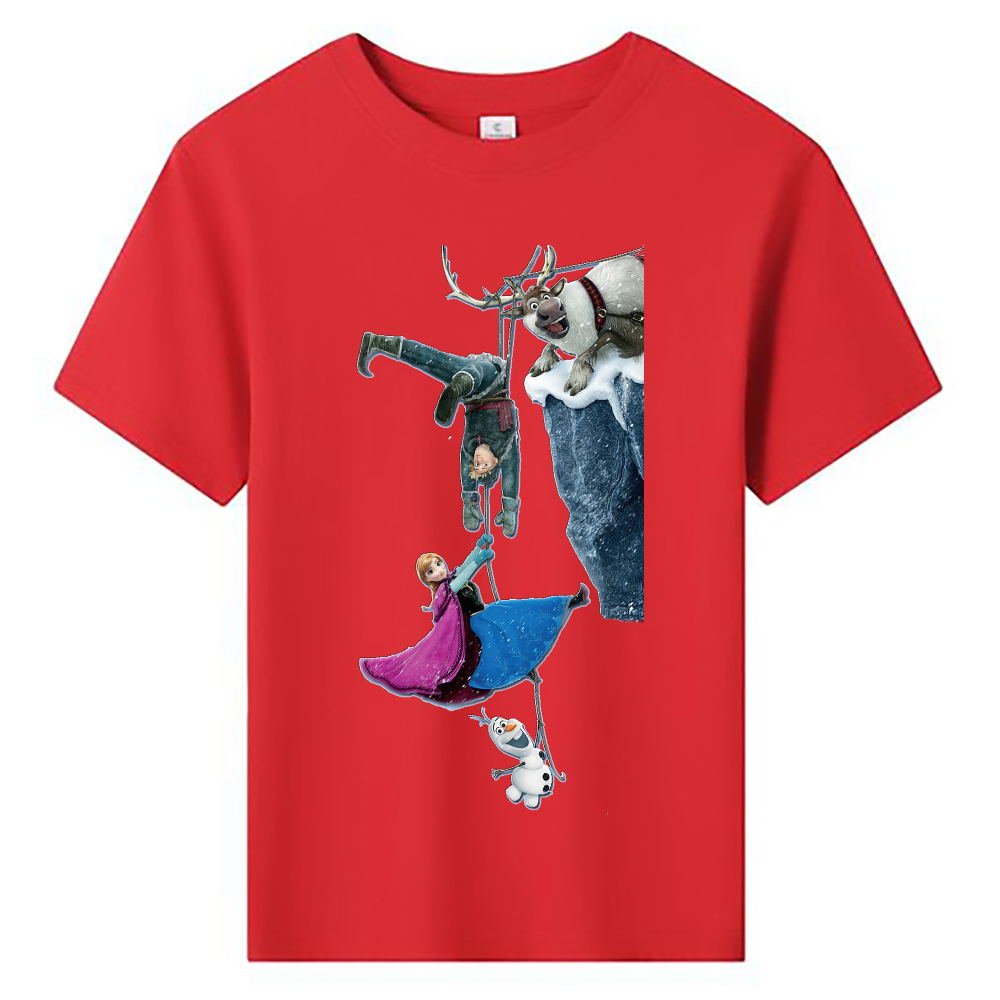（画像用） アナと雪の女王 アンナ エルサ Frozen Anna Elsa 綿100％キッズTシャツ（フロントプリント）