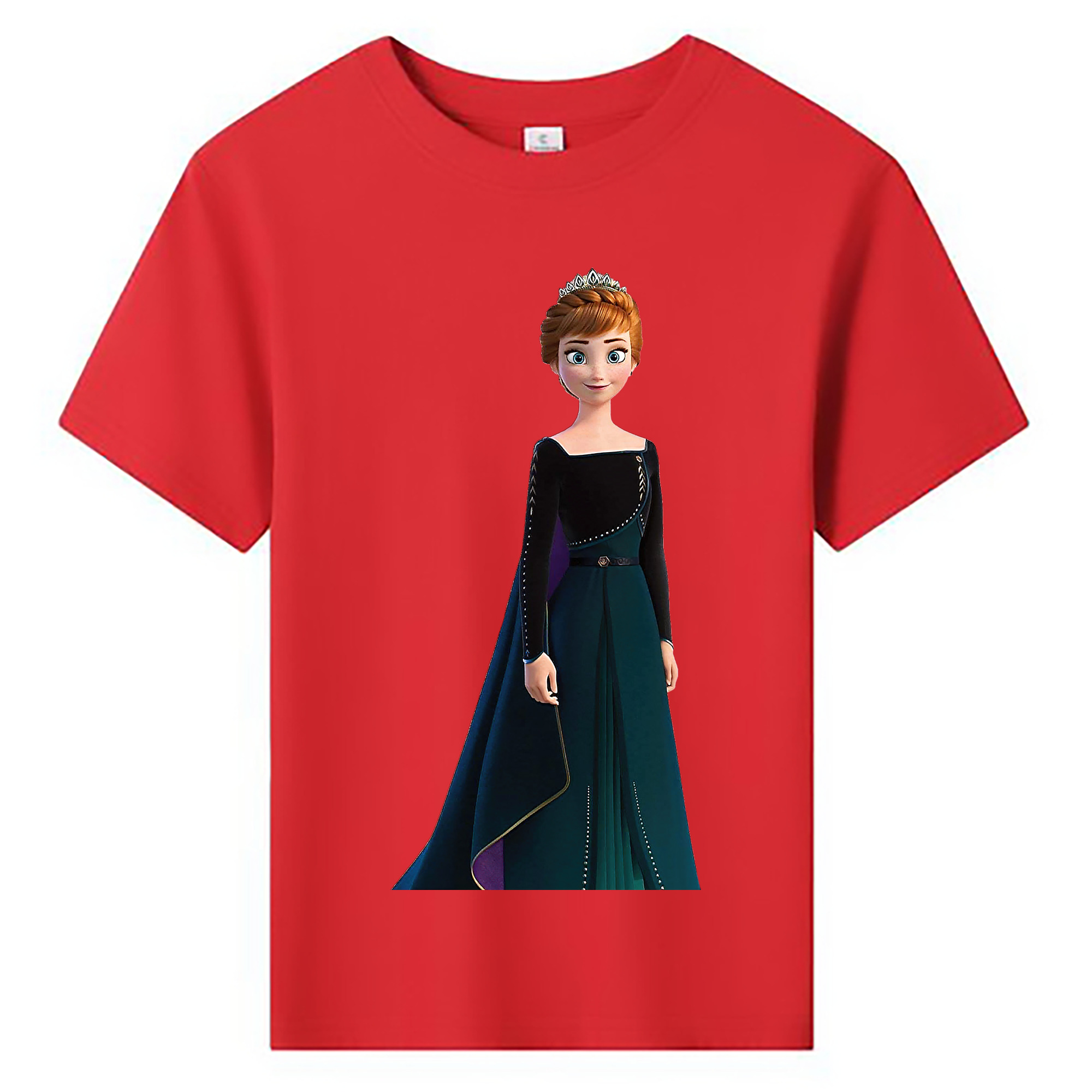 （画像用） アナと雪の女王 アンナ エルサ Frozen Anna Elsa 綿100％キッズTシャツ（フロントプリント）
