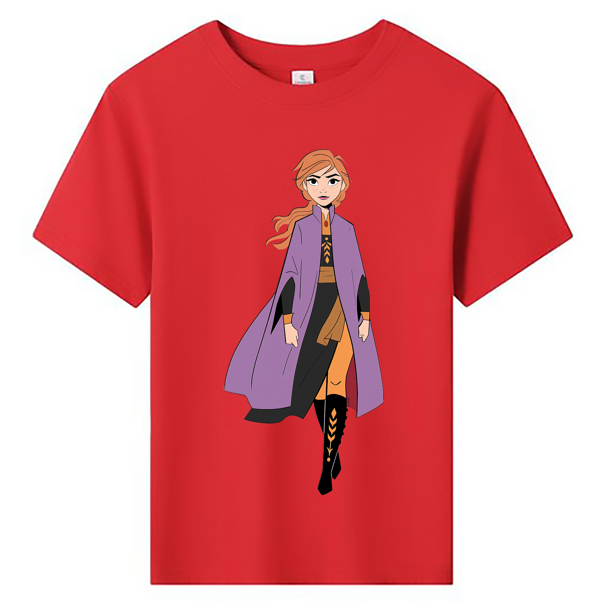 （画像用） アナと雪の女王 アンナ エルサ Frozen Anna Elsa 綿100％キッズTシャツ（フロントプリント）