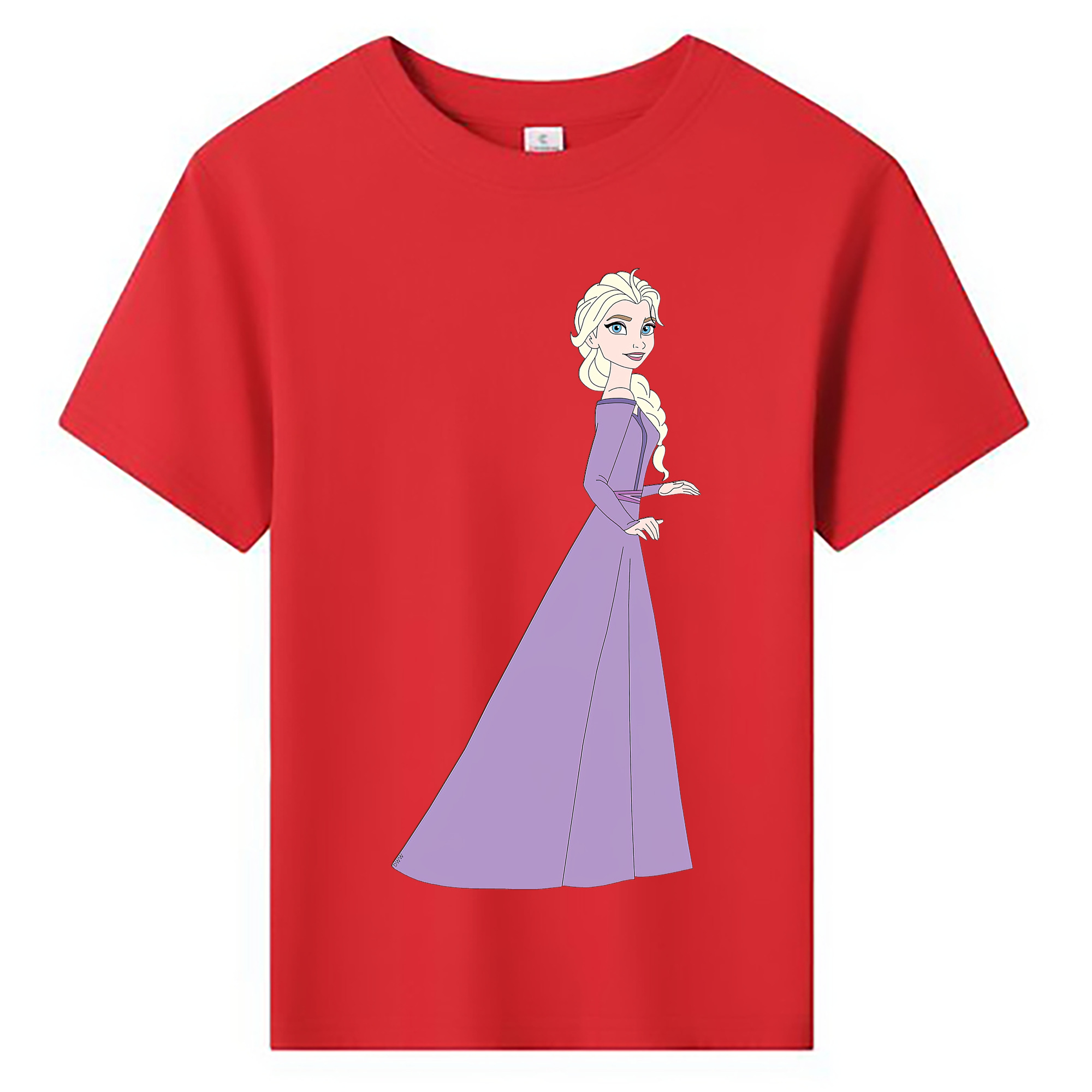 （画像用） アナと雪の女王 アンナ エルサ Frozen Anna Elsa 綿100％キッズTシャツ（フロントプリント）