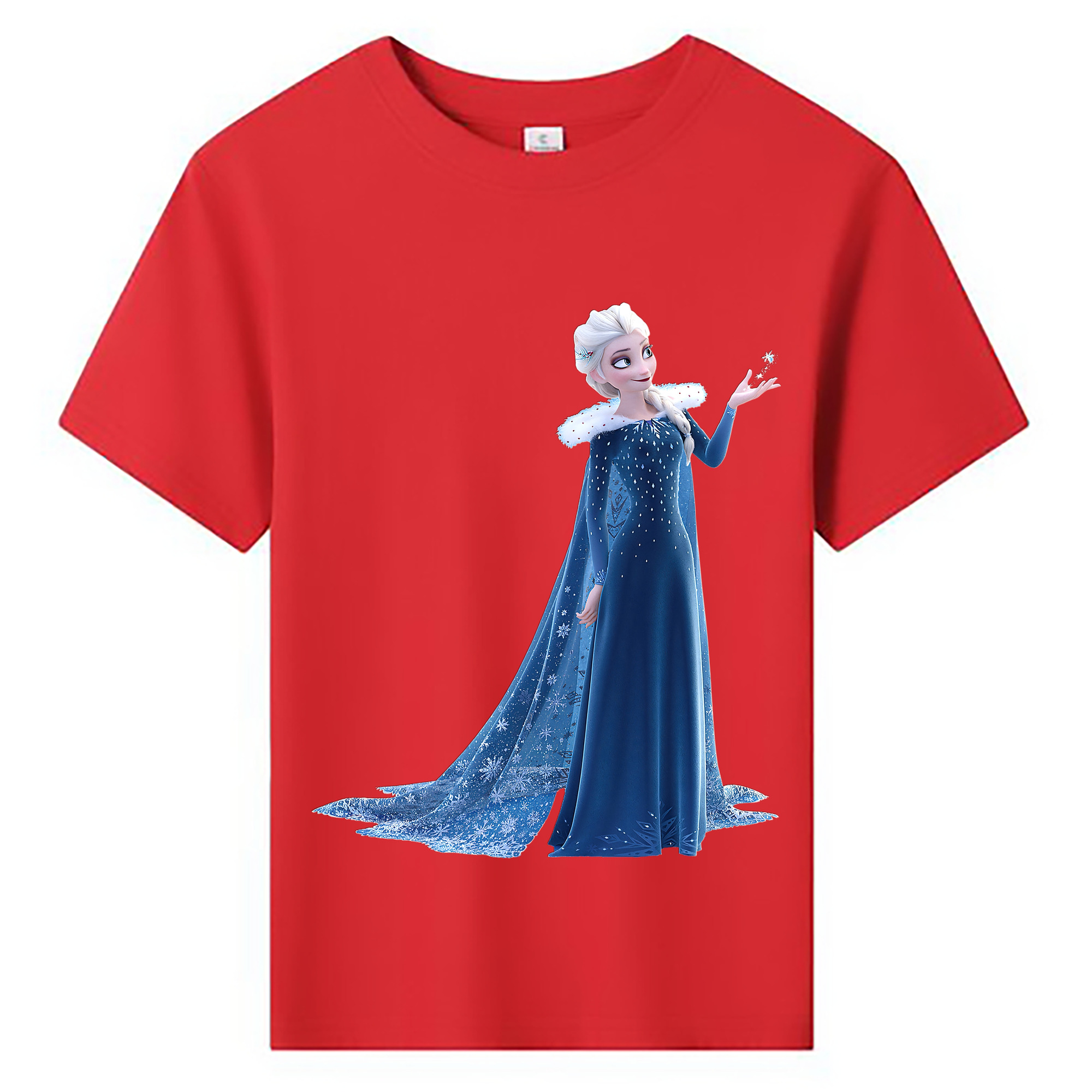 （画像用） アナと雪の女王 アンナ エルサ Frozen Anna Elsa 綿100％キッズTシャツ（フロントプリント）
