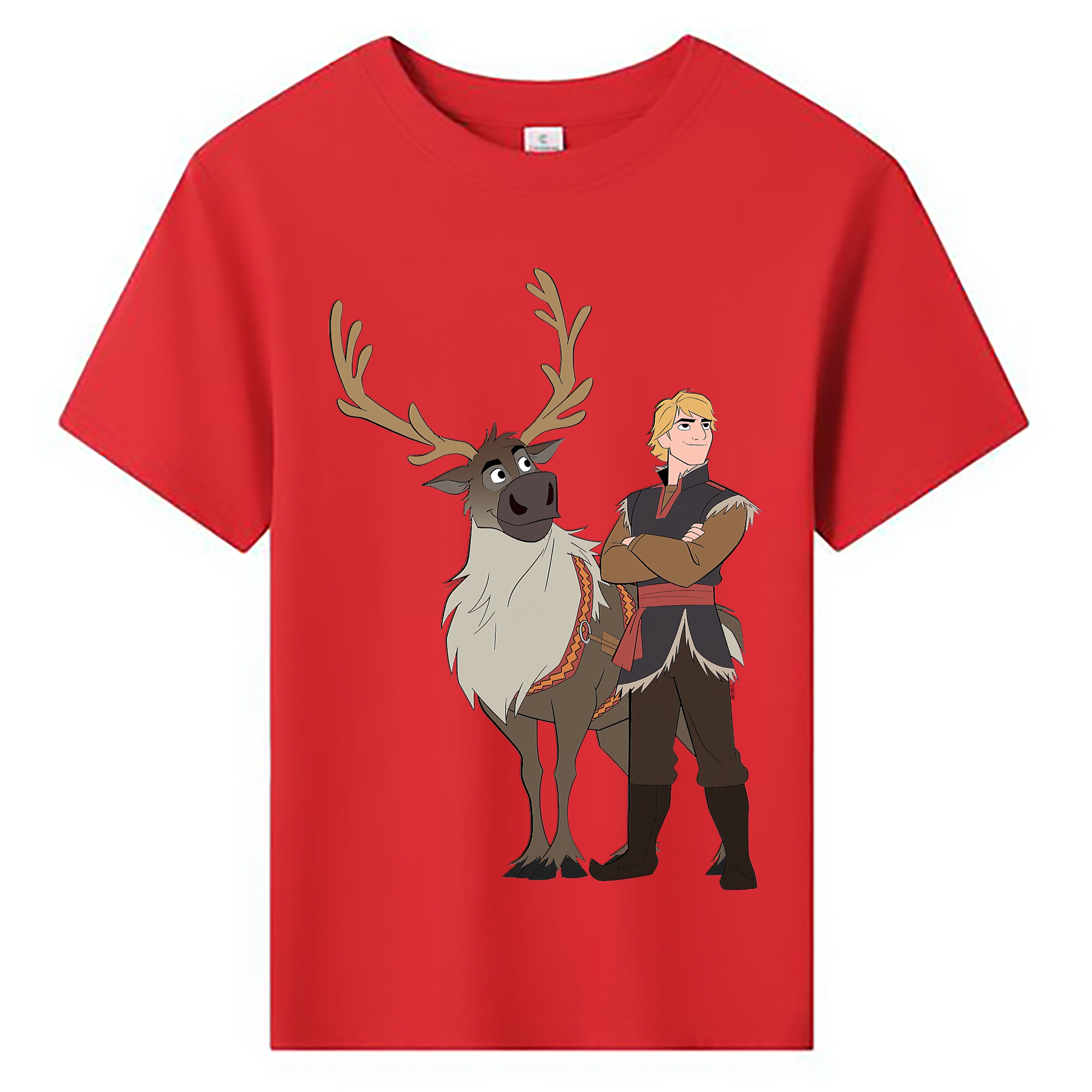 （画像用） アナと雪の女王 アンナ エルサ Frozen Anna Elsa 綿100％キッズTシャツ（フロントプリント）