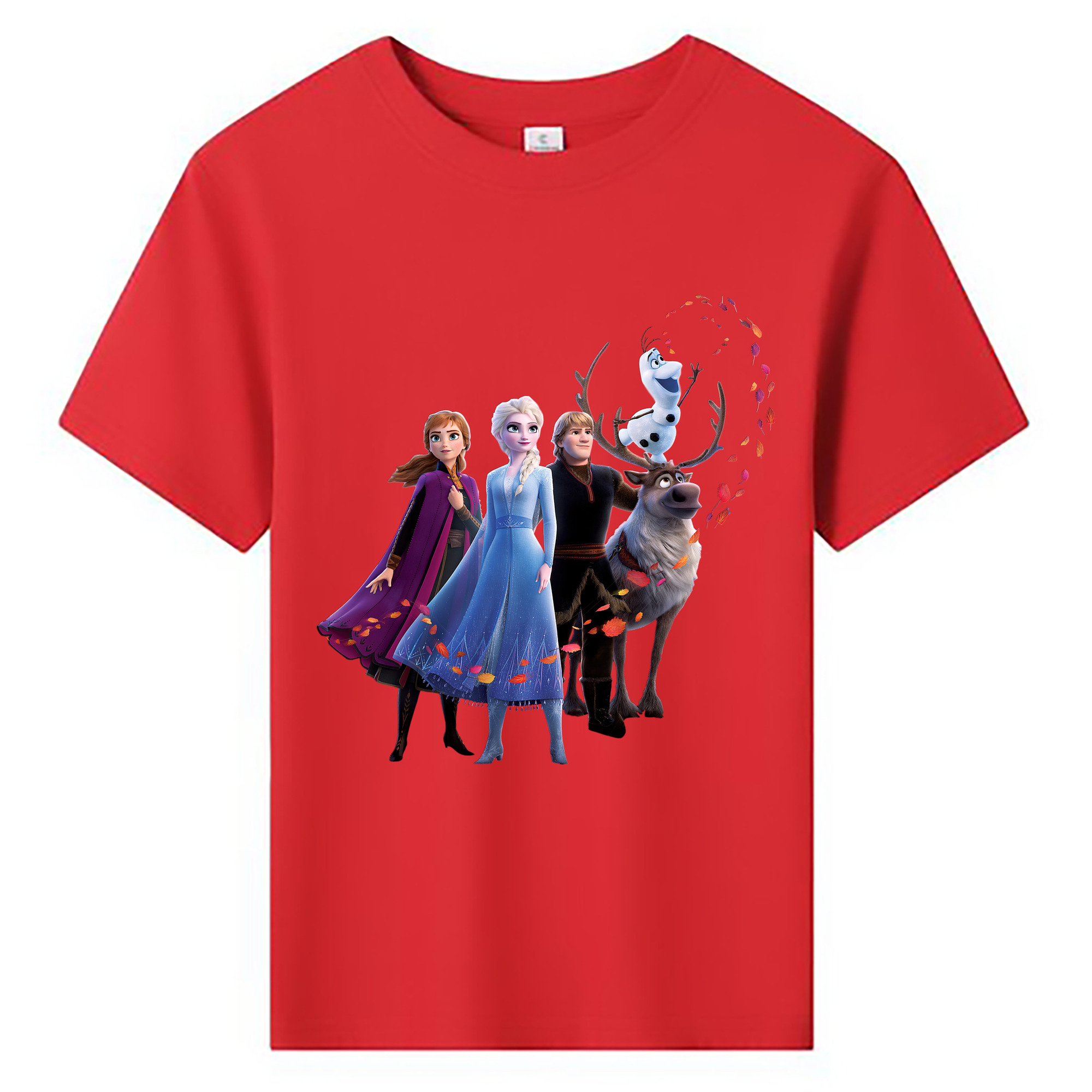 （画像用） アナと雪の女王 アンナ エルサ Frozen Anna Elsa 綿100％キッズTシャツ（フロントプリント）