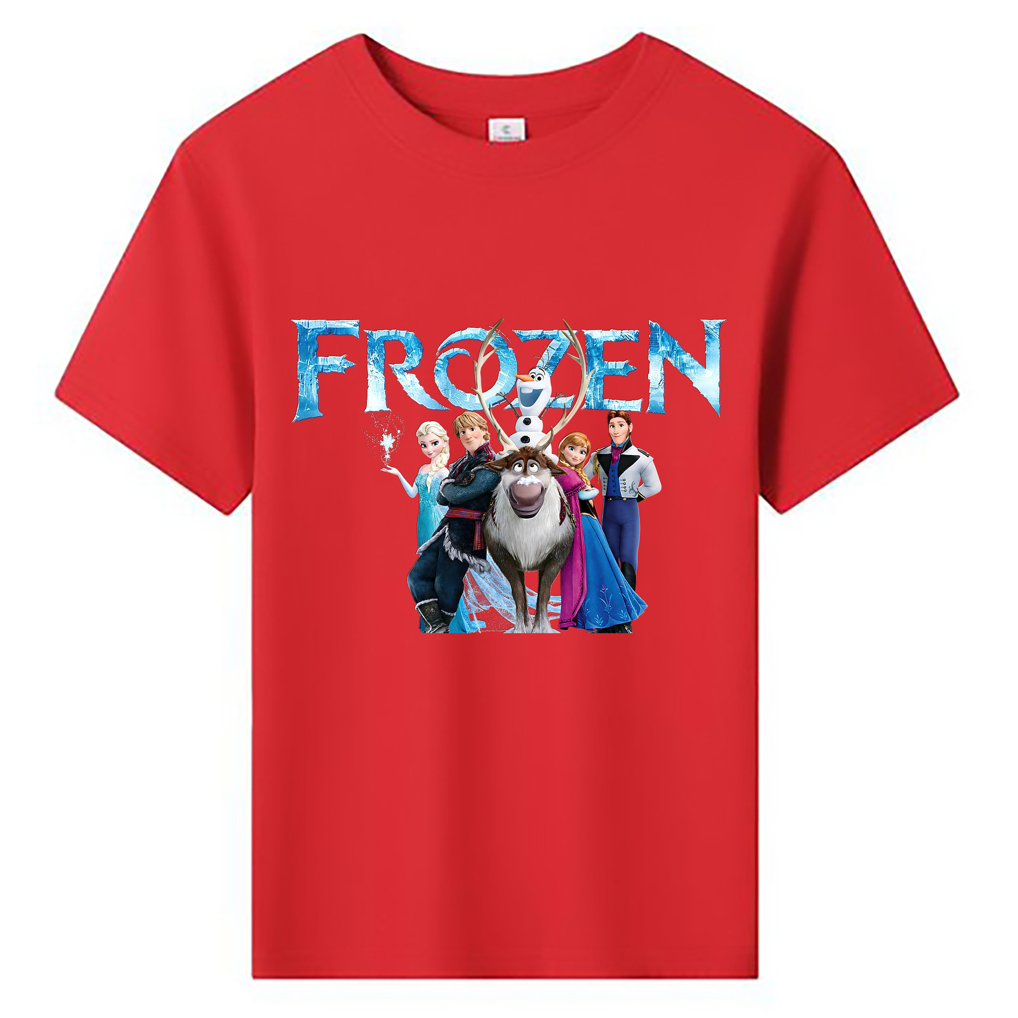 （画像用） アナと雪の女王 アンナ エルサ Frozen Anna Elsa 綿100％キッズTシャツ（フロントプリント）